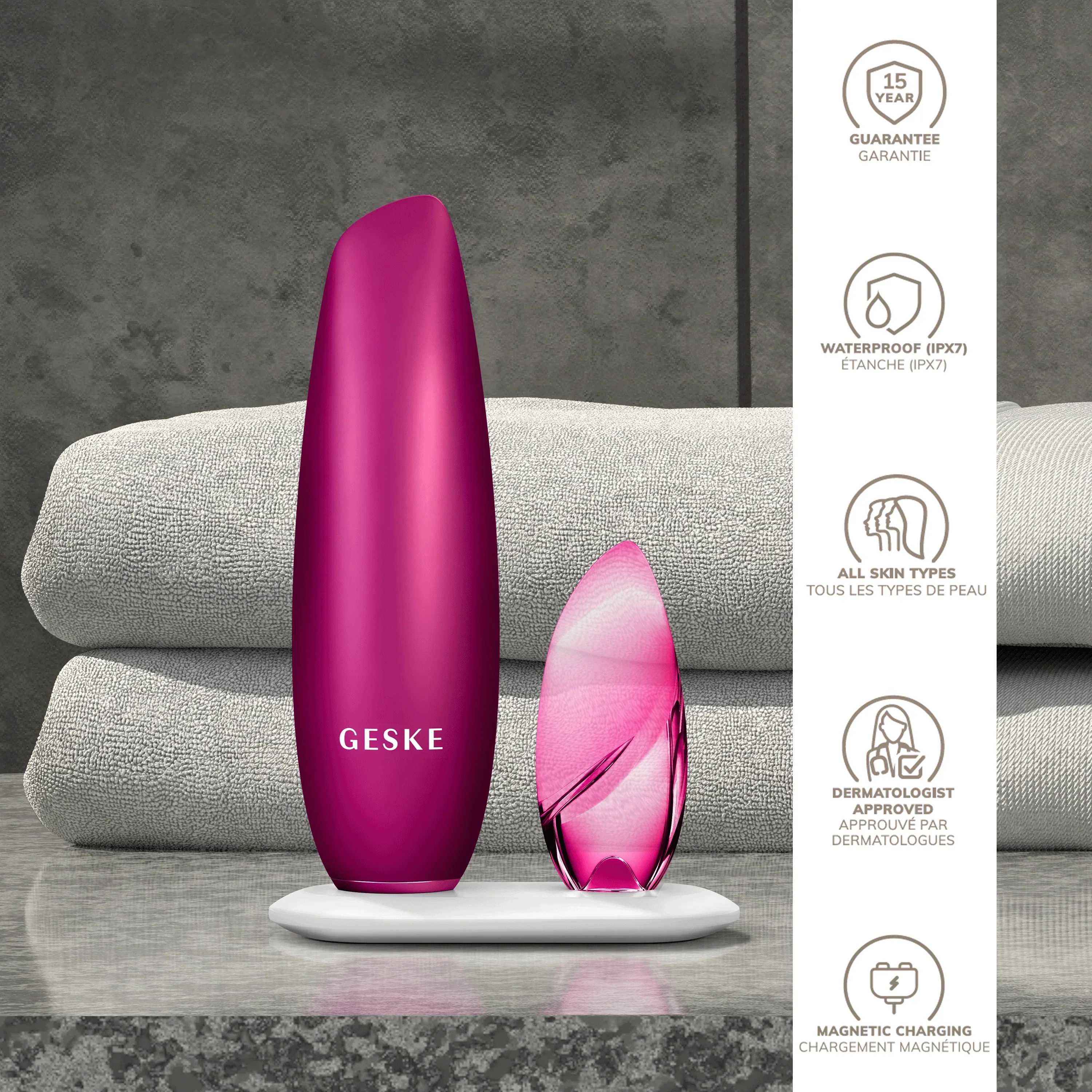Geske Touchless Magnetic Peeling Mask | 5 in 1 - Magenta - Image 3