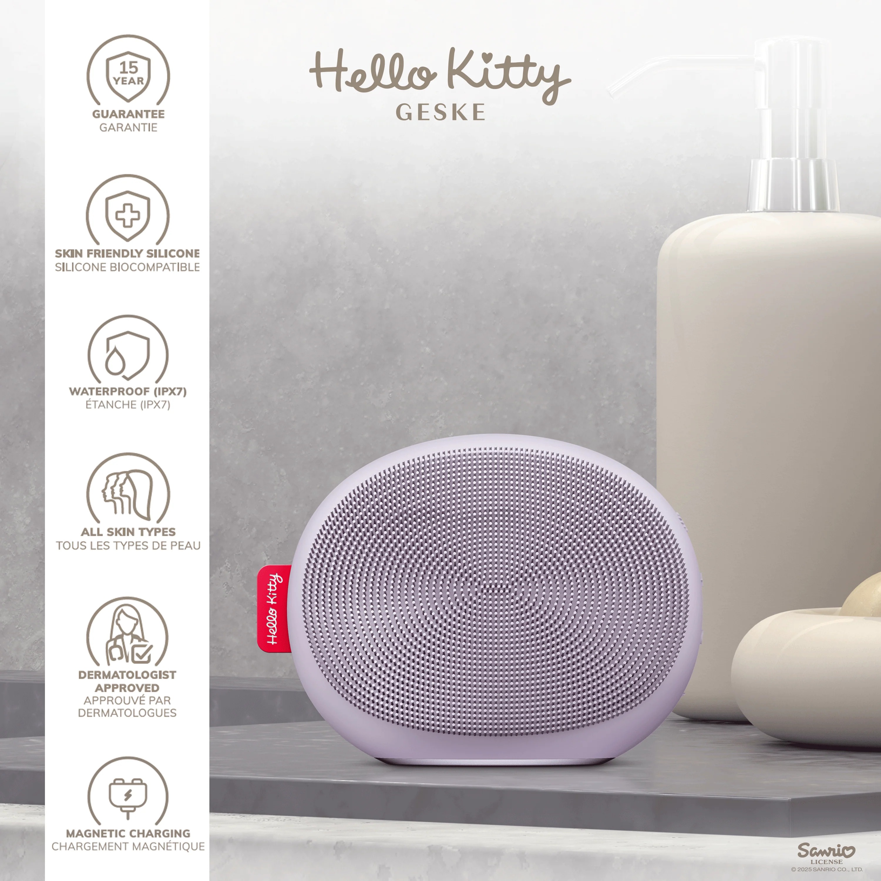 Geske Sonic Thermo Facial Brush | 5 in 1 - Purple - Image 3