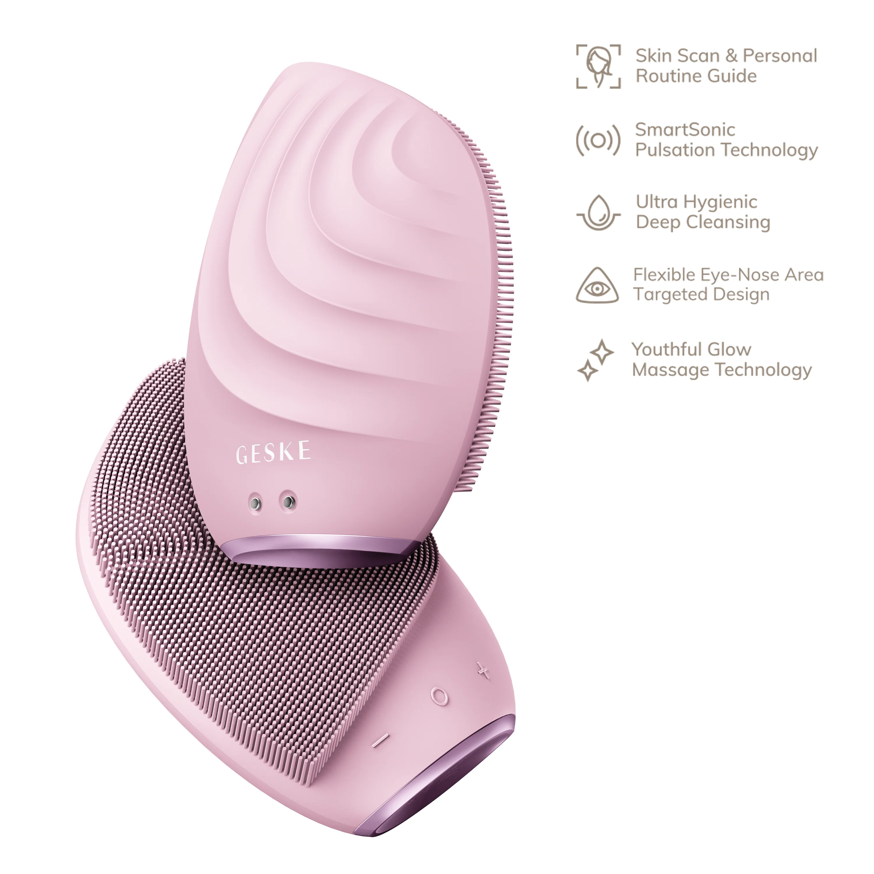 Geske Sonic Facial Brush | 5 in 1 - Pink - Image 2