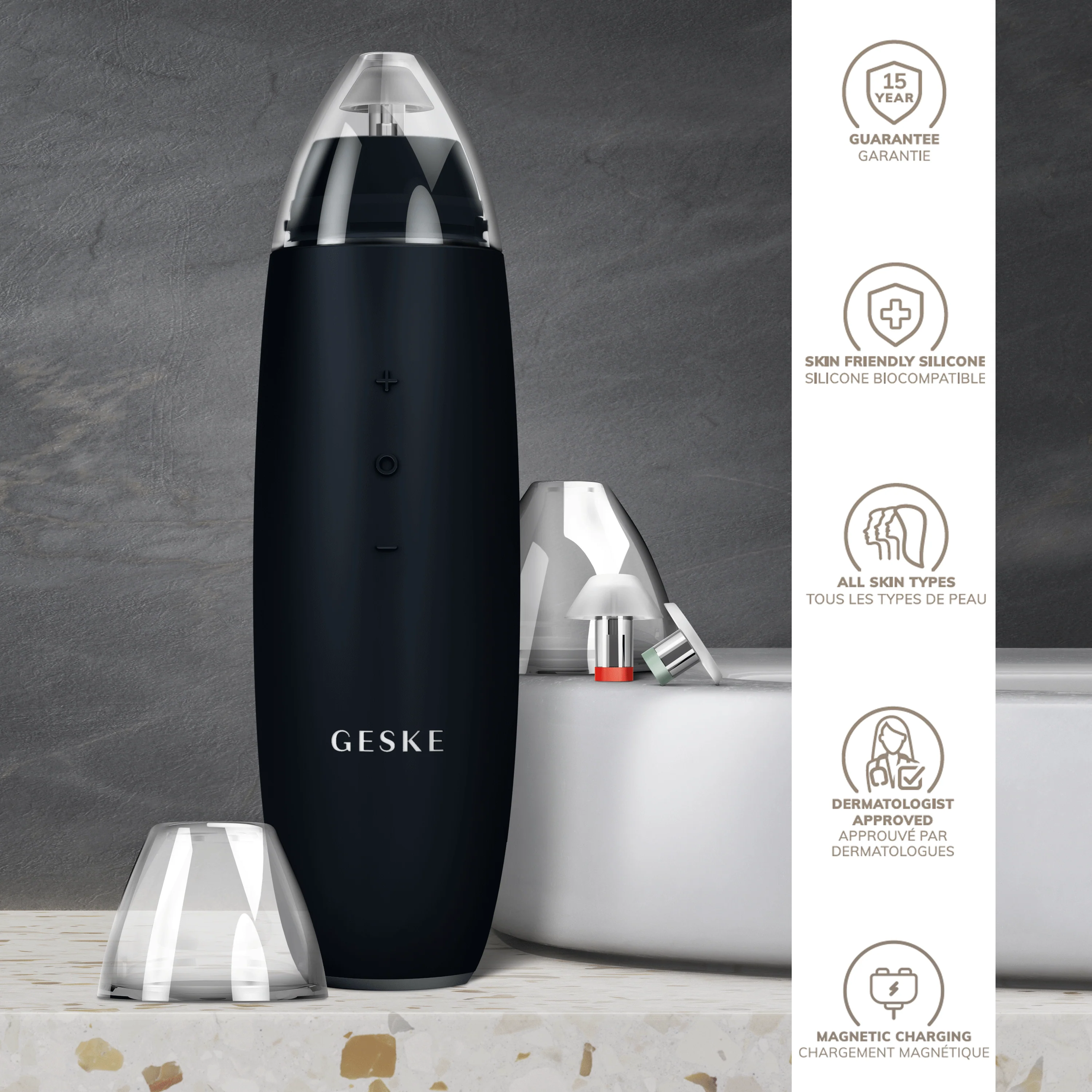 Geske MicroDermabrasion Blackhead Remover | 7 in 1 - Black - Image 3