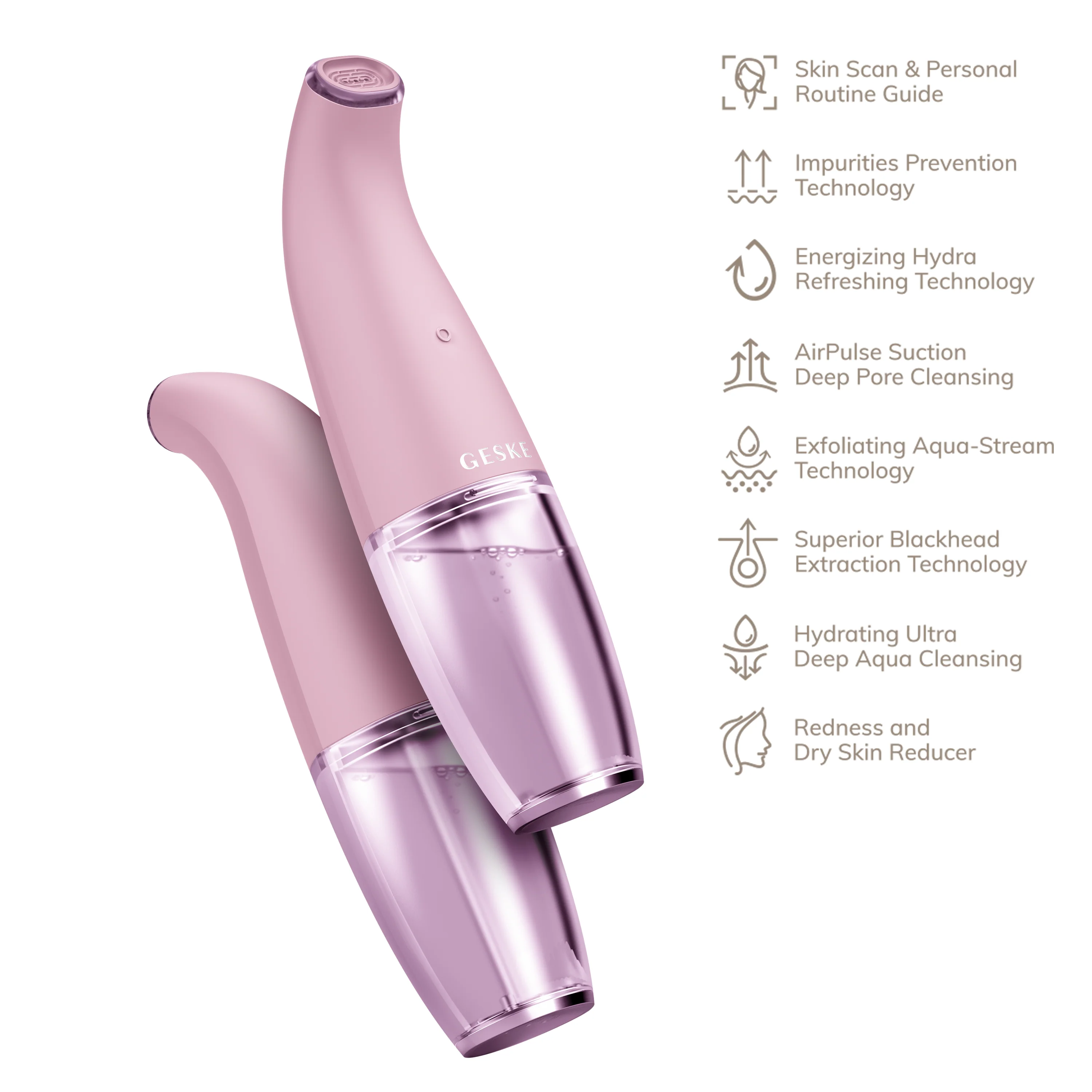 Geske Aqua- Stream Face Cleanser | 8 in 1 - Pink - Image 2