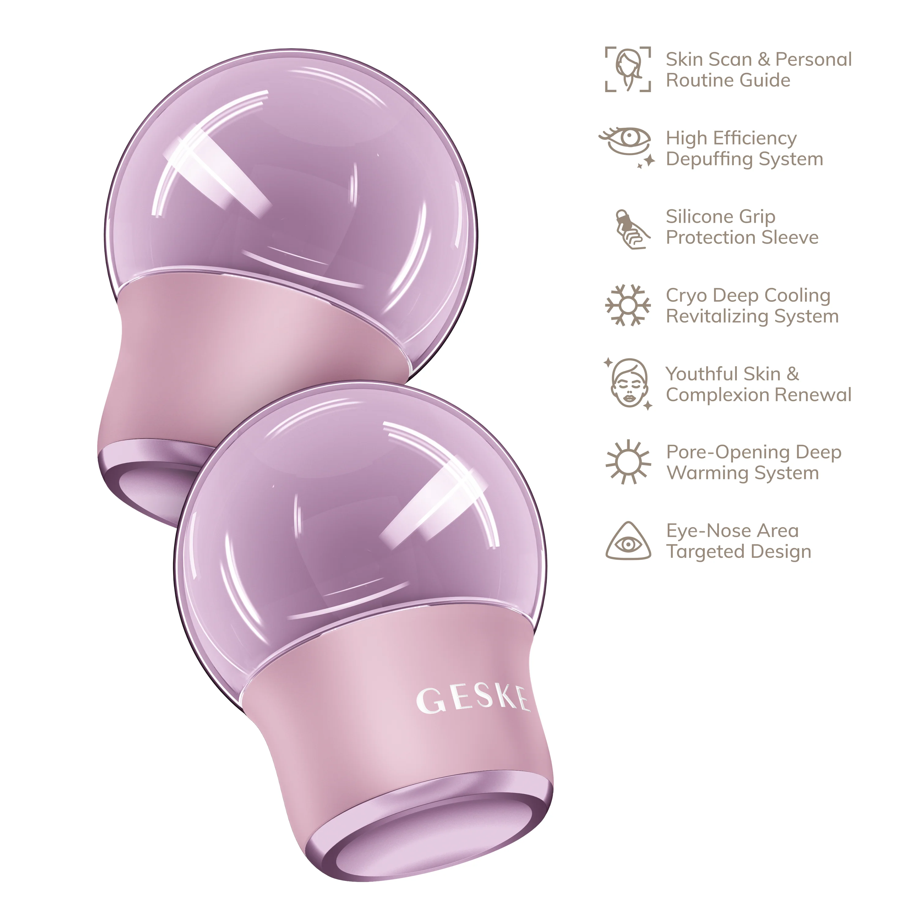 Geske Cool & Warm Face and Body Massager | 7 in 1 - Pink - Image 2