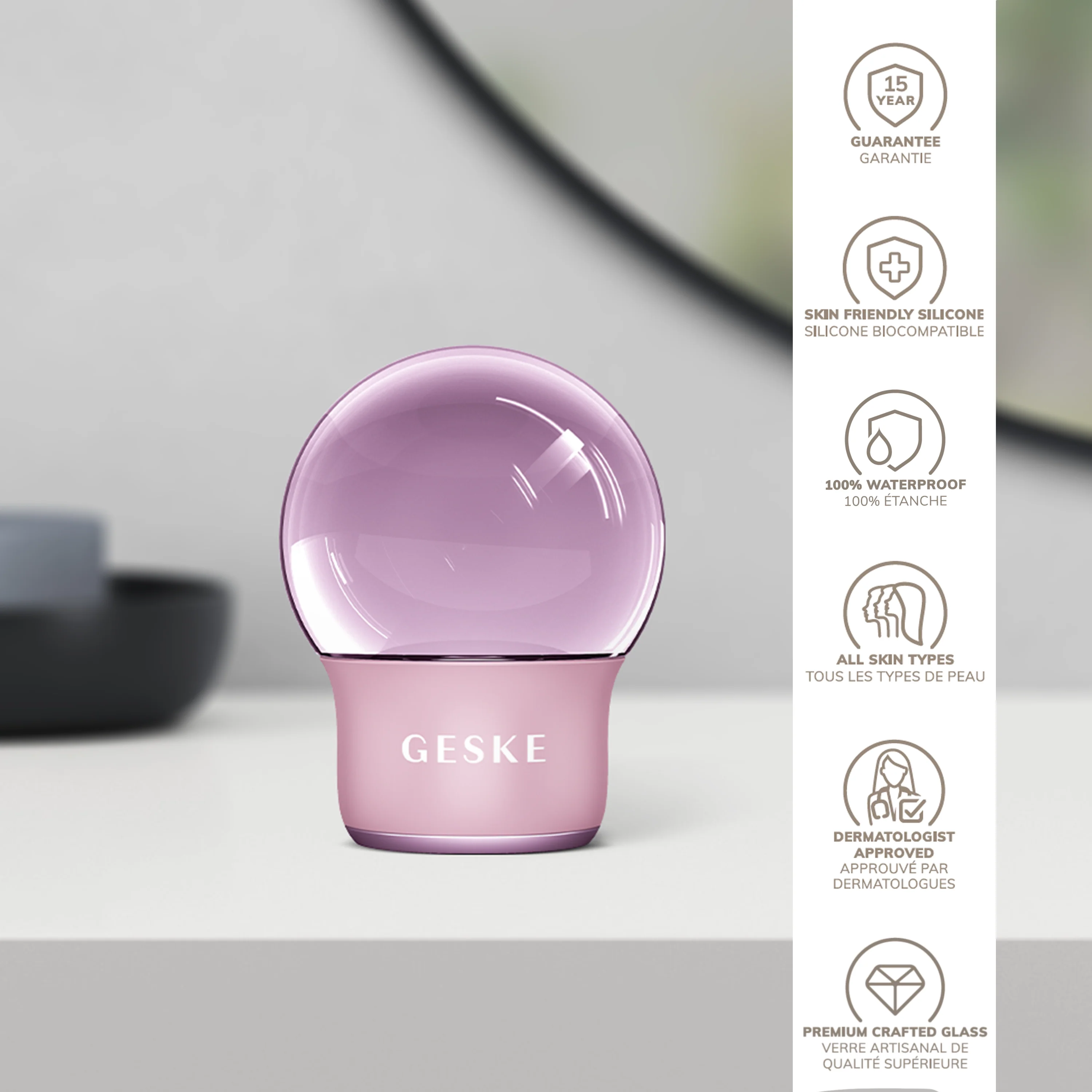 Geske Cool & Warm Face and Body Massager | 7 in 1 - Pink - Image 3