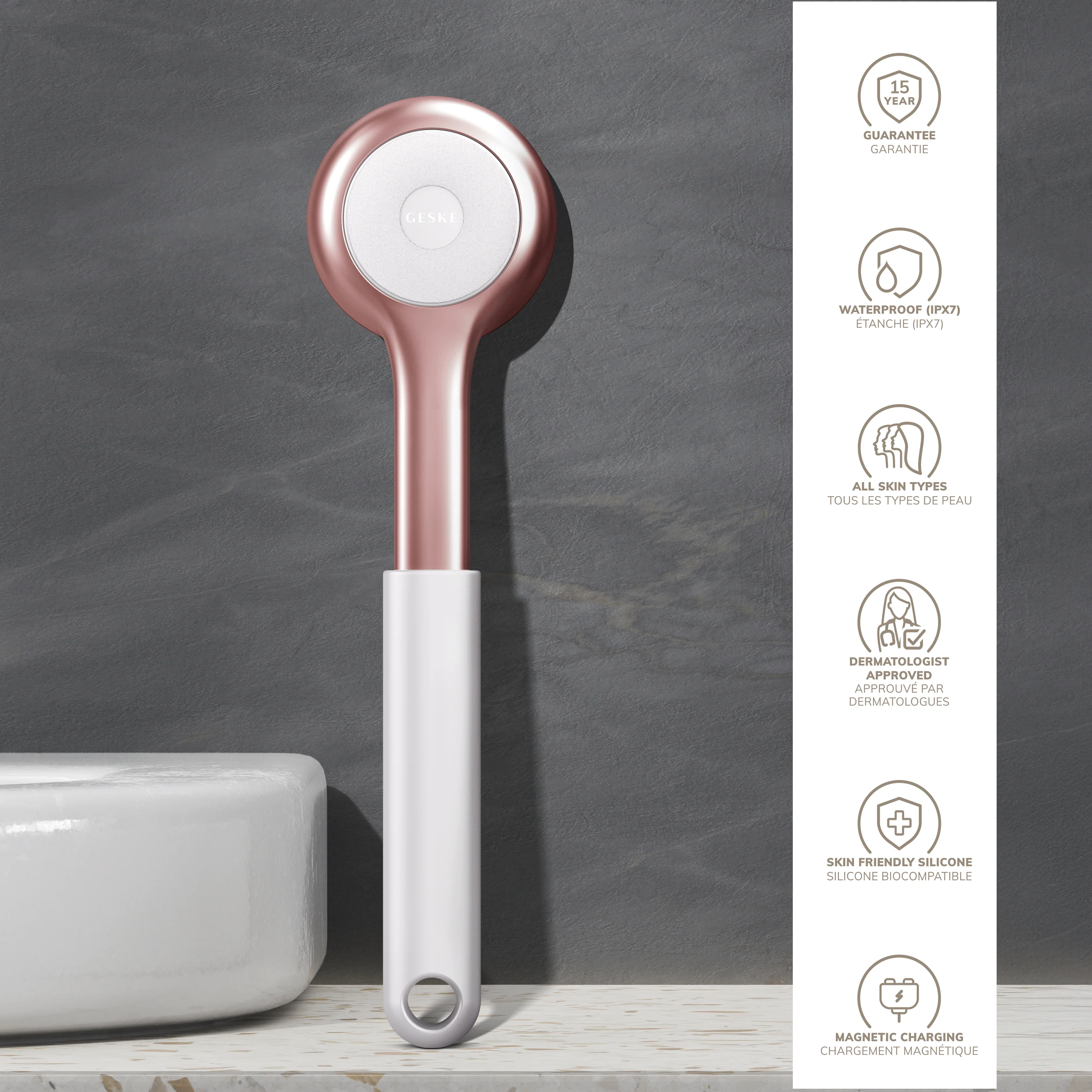 Geske Sonic Full-Body Brush & Intensive Exfoliator | 8 in 1 - Starlight - Image 3