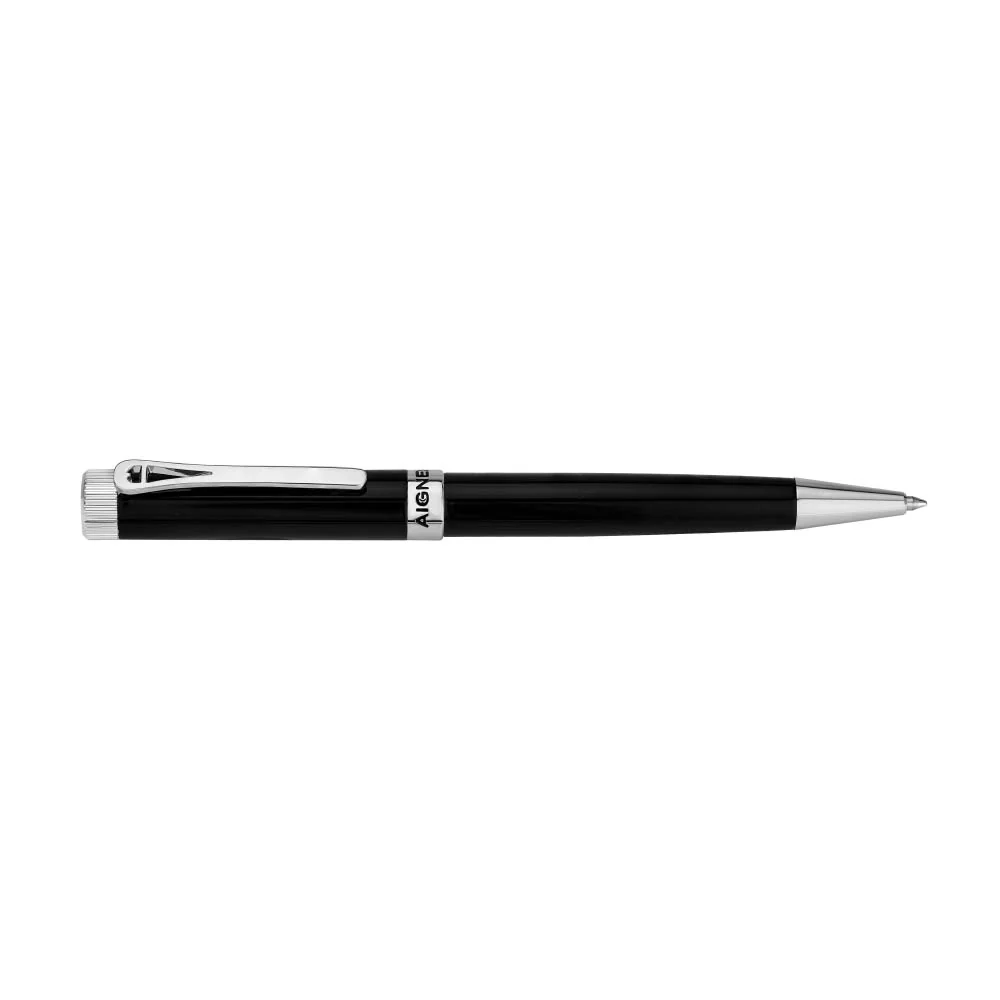 Aigner Piero Men's Black Ballpoint Pen with Chrome Trims - Image 2