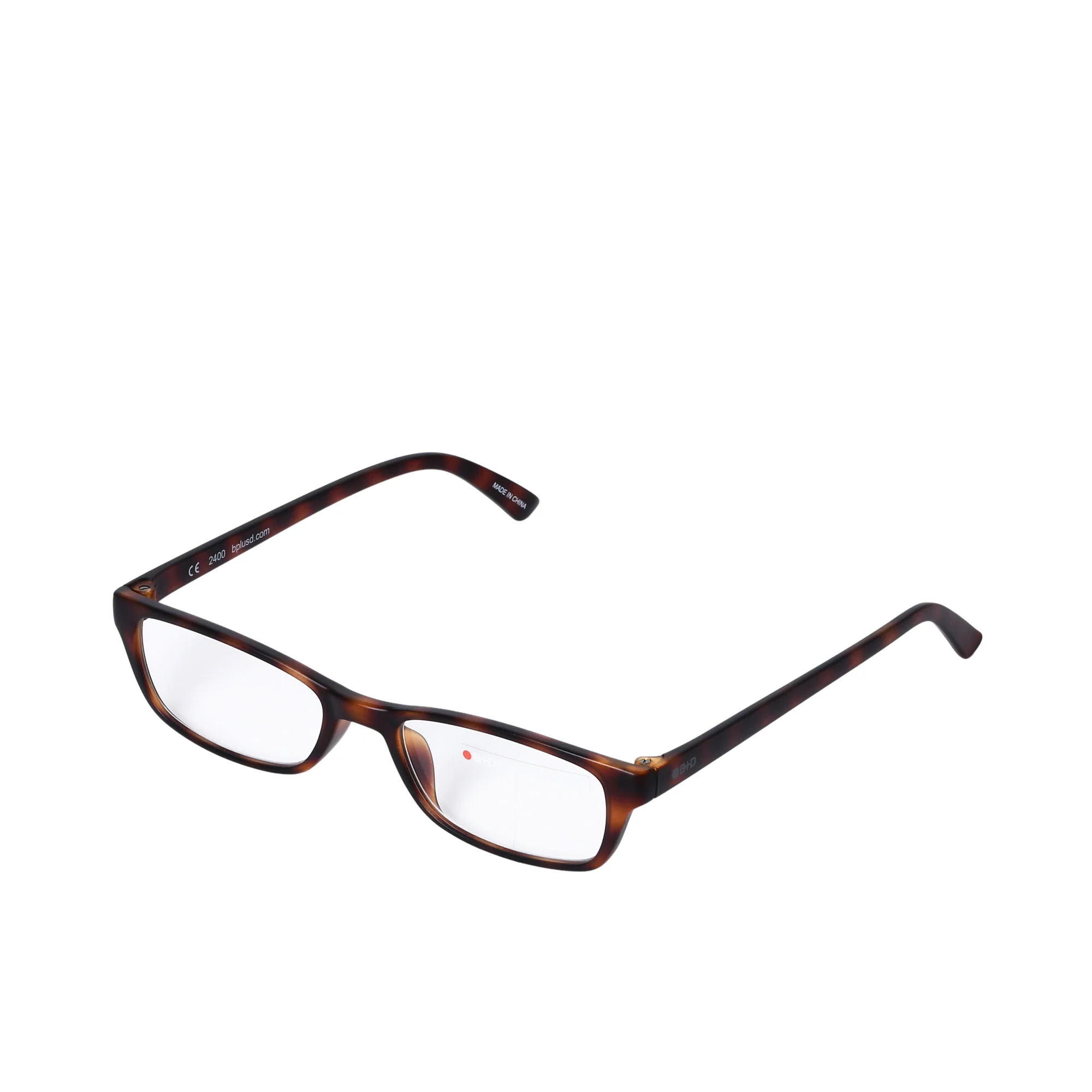 B+D Brown Tortoise Rectangular Reading Glasses - Image 2