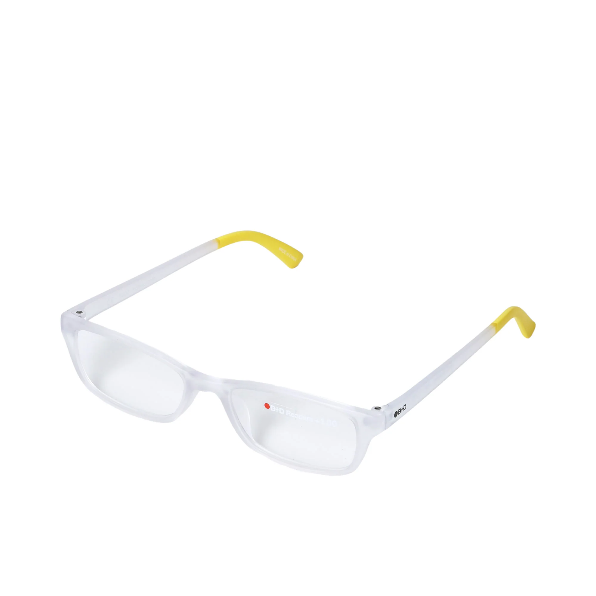 B+D Clear & Yellow Rectangular Reading Glasses - Image 2