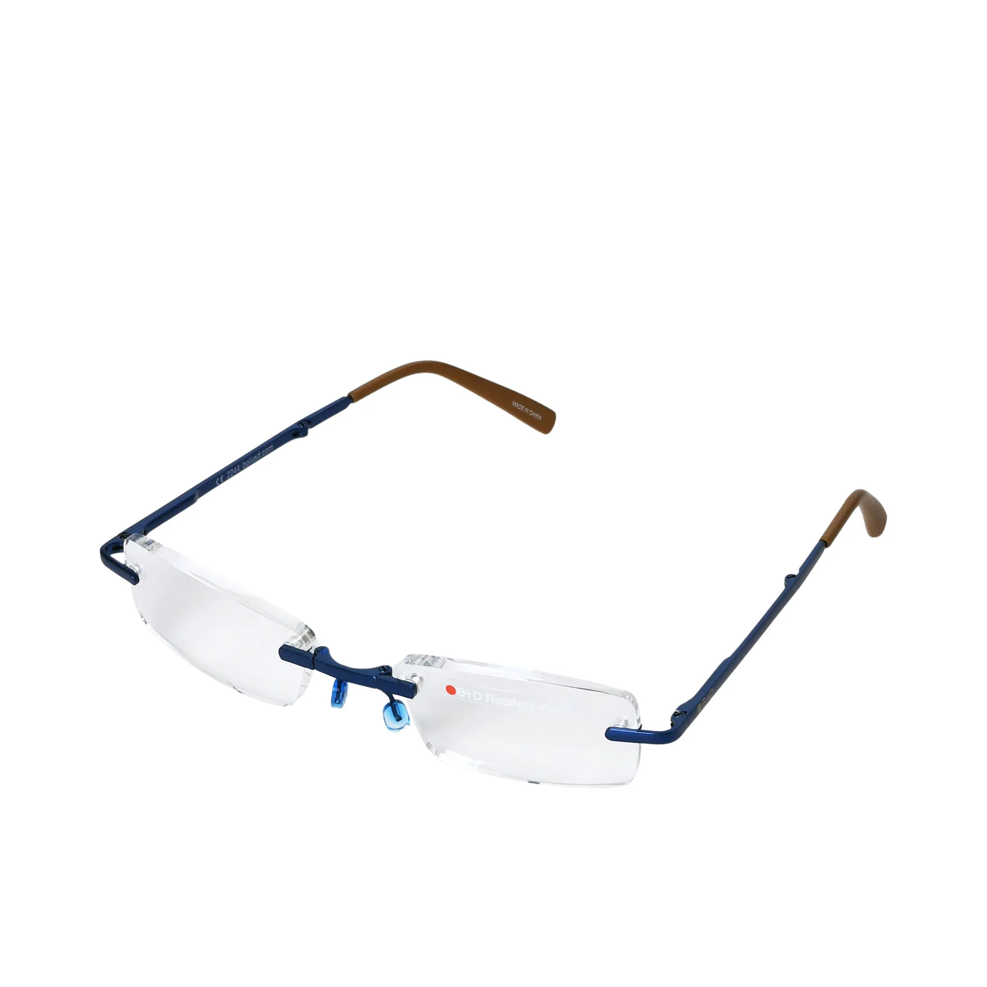 B+D Navy Rimless Reading Glasses - Image 2