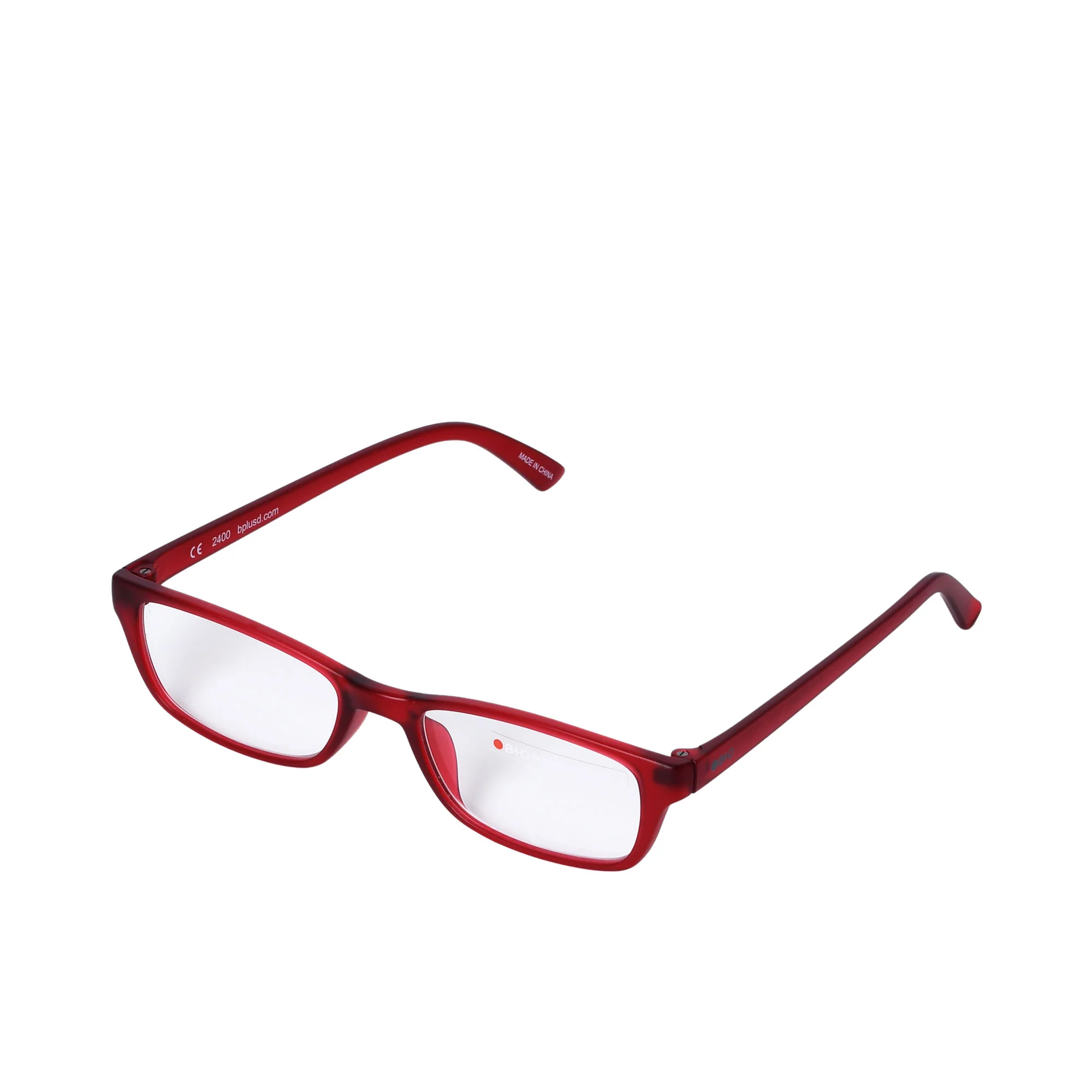 B+D Red Rectangular Reading Glasses - Image 2