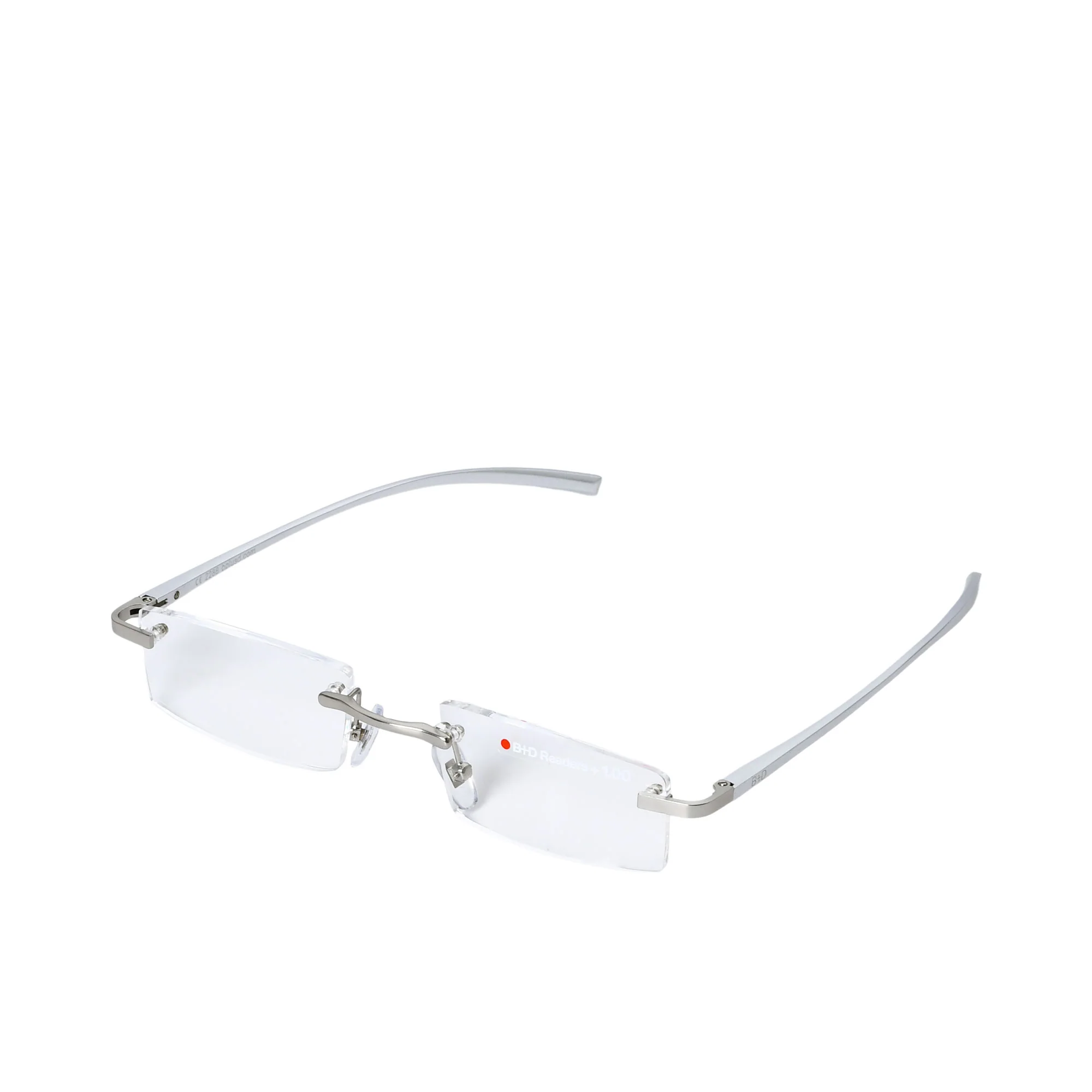 B+D Silver Rimless Reading Glasses - Image 2
