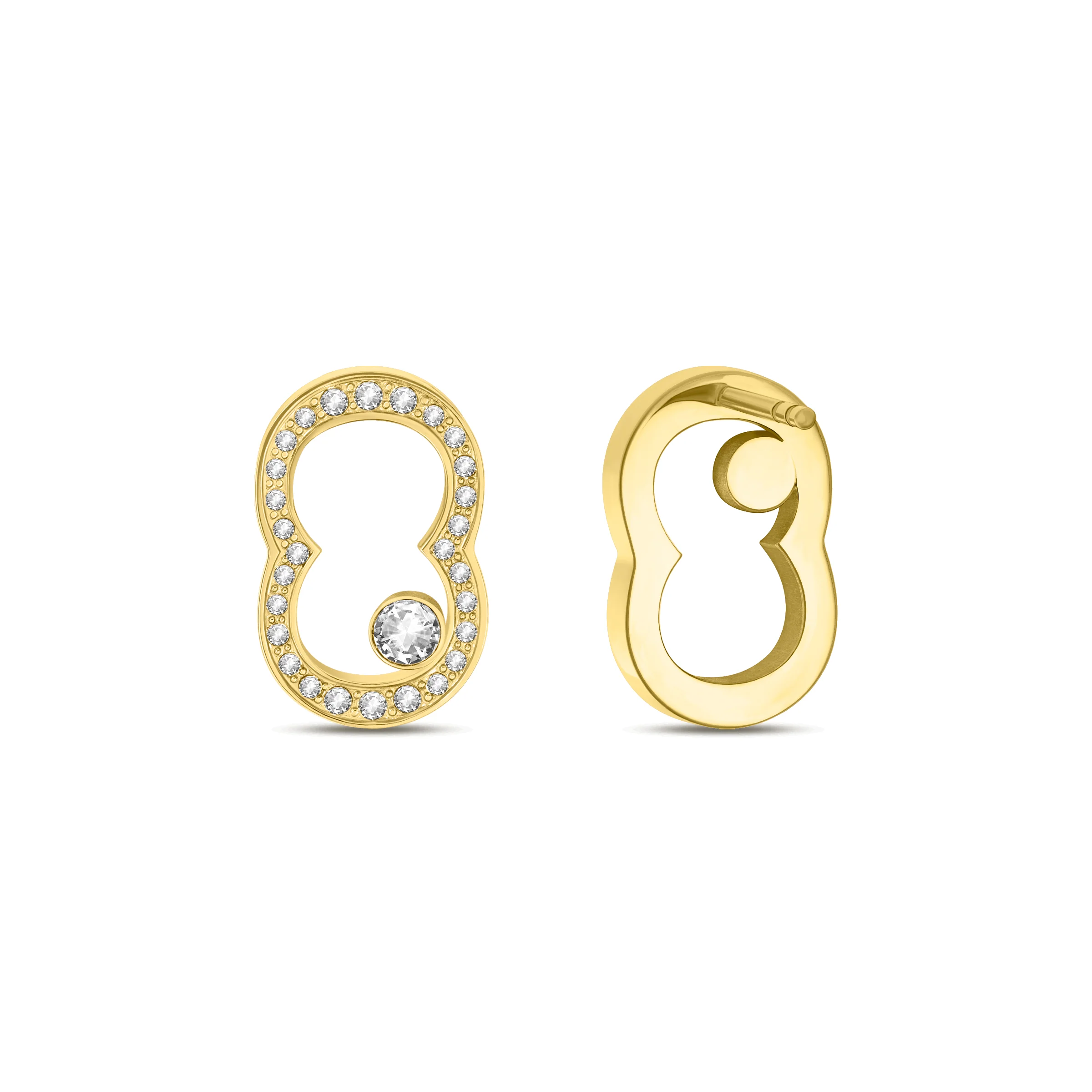 BIANCA GP CRYSTALS C LOGO EARRINGS - Image 3