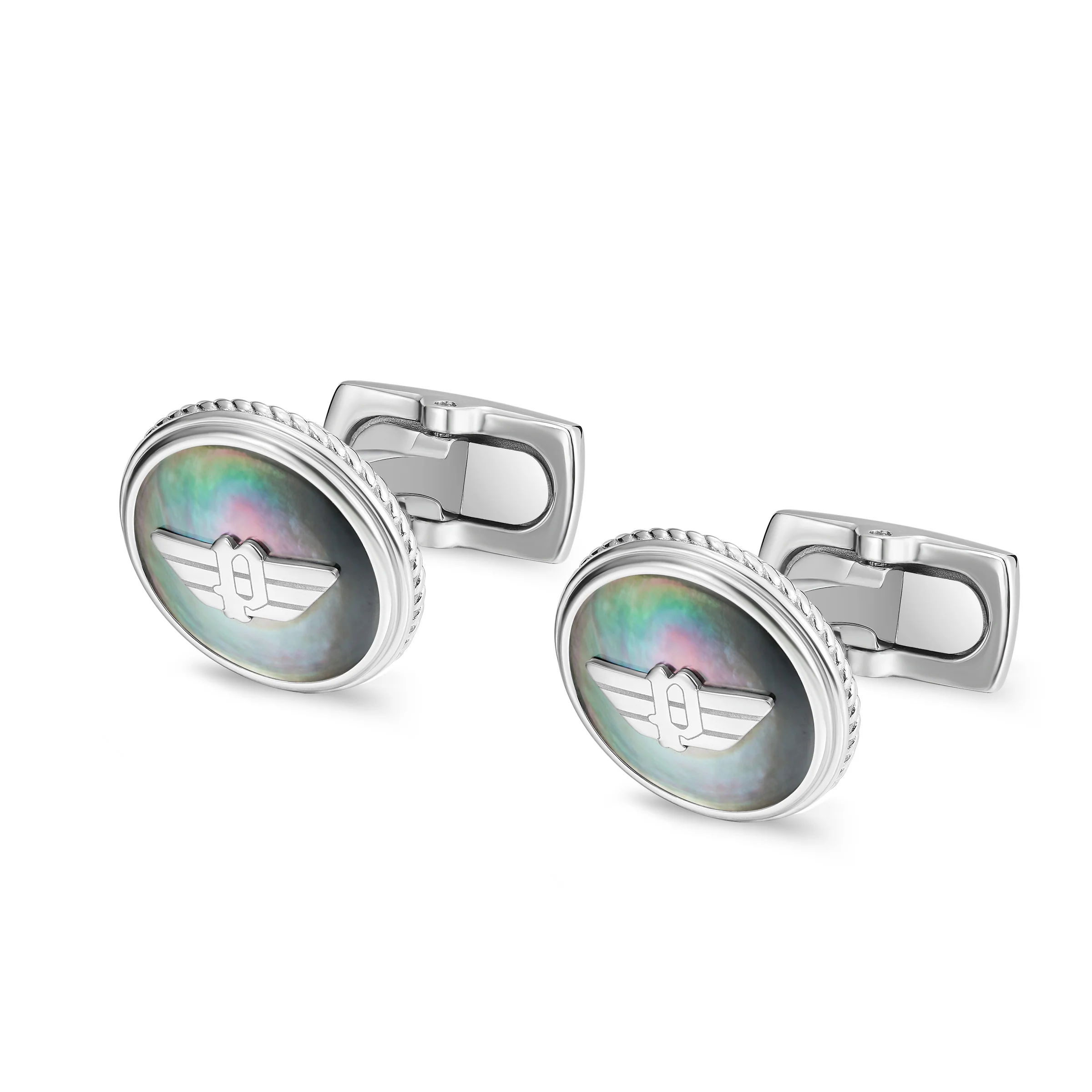 BLACK MOP WING LOGO CUFFLINKS - Image 2