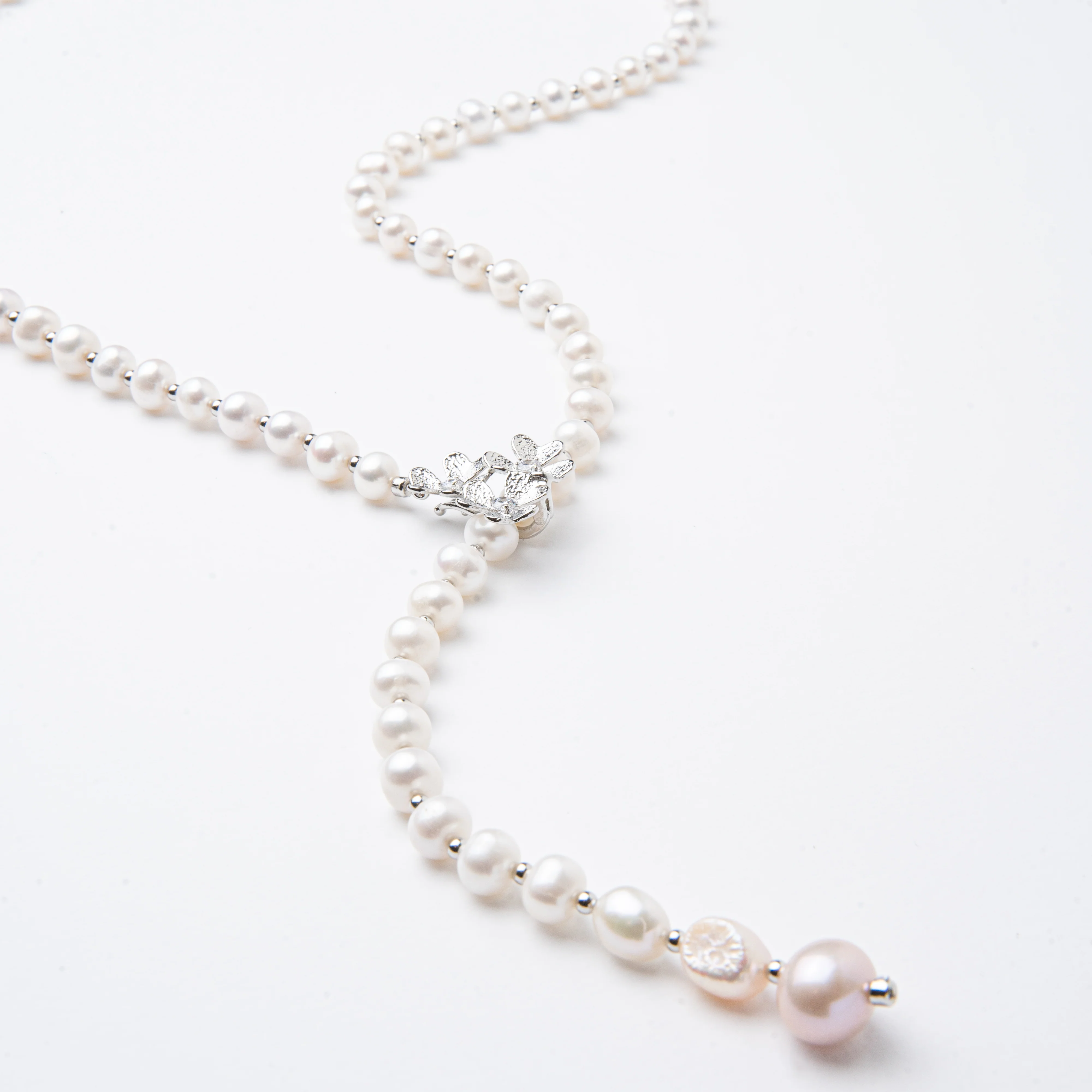 Bronzallure Necklace Fresh Water Cultured Pearl White - Image 2