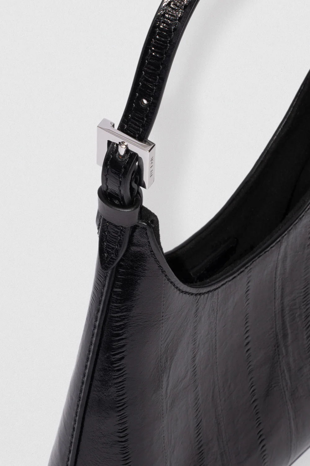 By Far Baby Camryn Eel Embossed Leather Black - Image 3