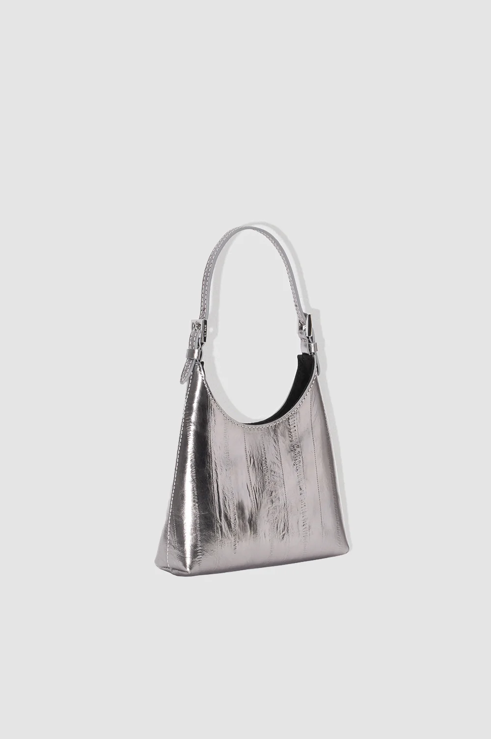 By Far Baby Camryn Eel Embossed Leather Inox - Image 2