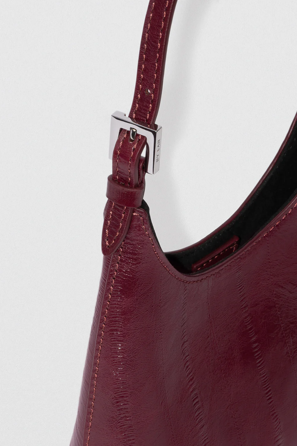 By Far Baby Camryn Eel Embossed Leather Sour Cherry - Image 3