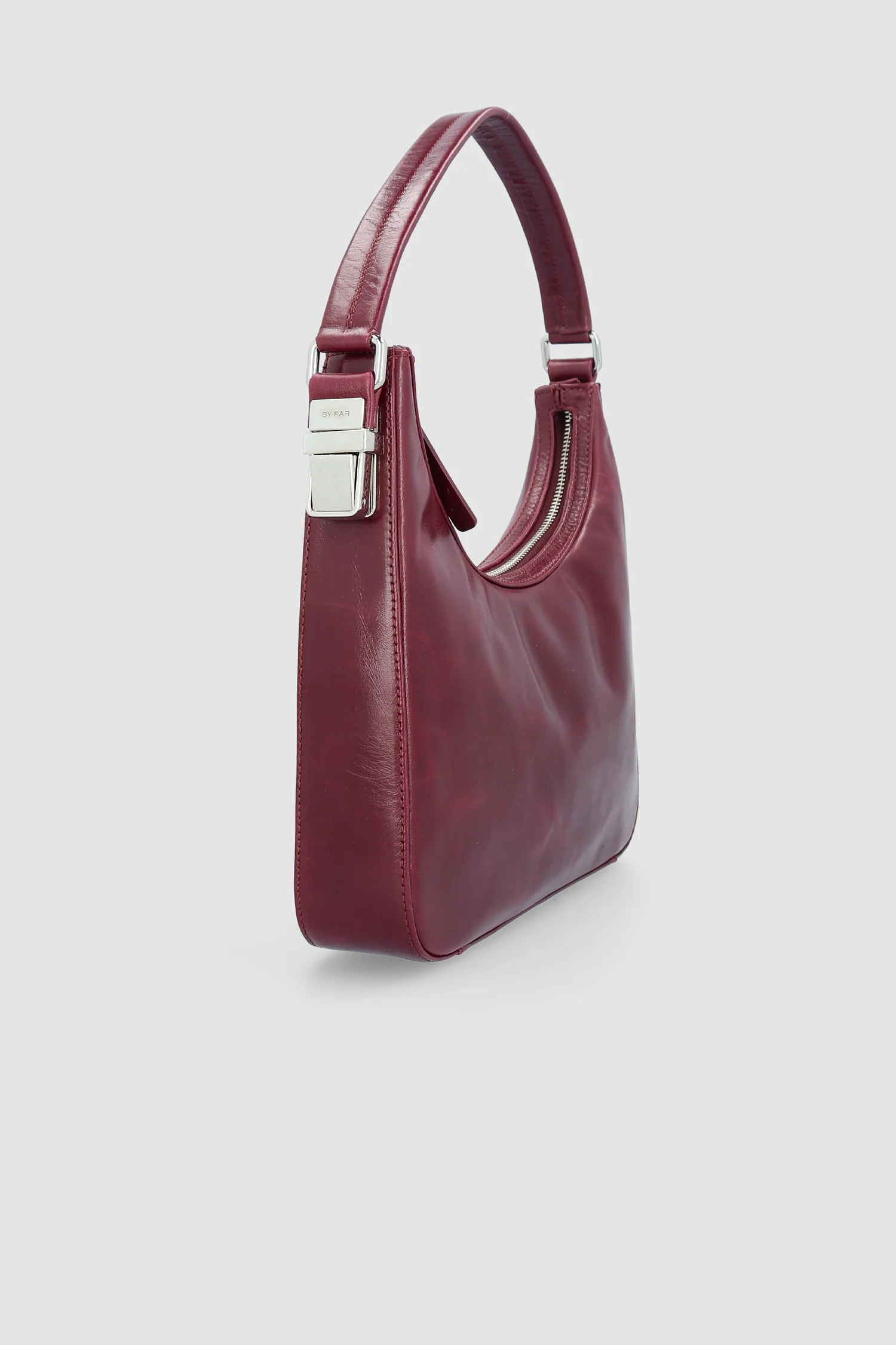 By Far Rhea Creased Calf Leather Sour Cherry - Image 2