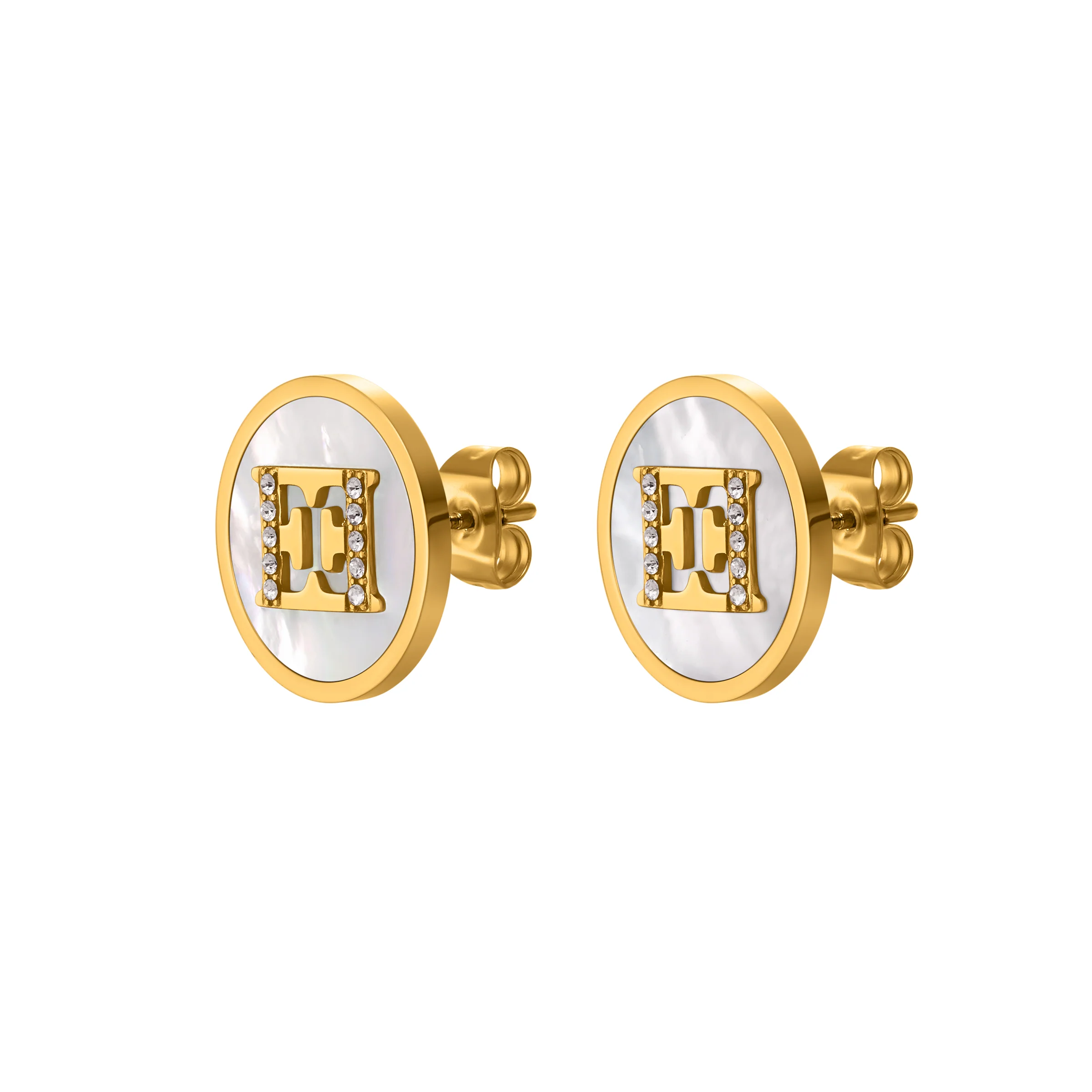 CAROLINE ROUND MOP MOTIF WITH ESCADA LOGO ER - Image 2