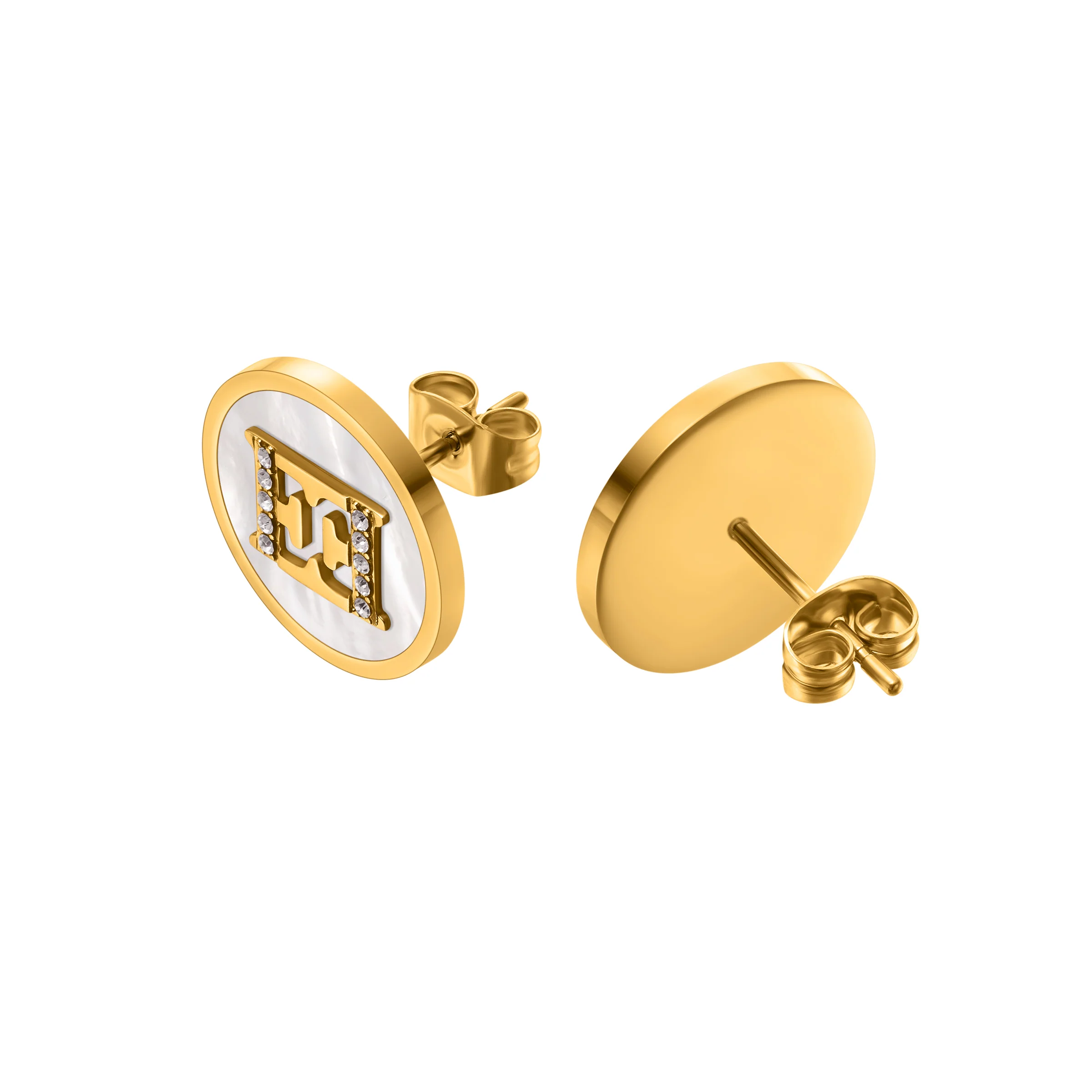 CAROLINE ROUND MOP MOTIF WITH ESCADA LOGO ER - Image 3