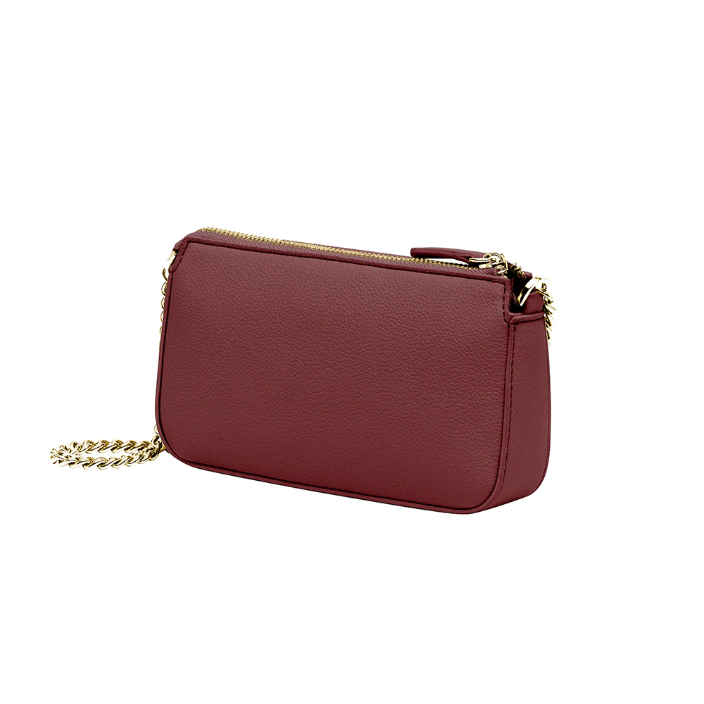 Cavalli Class - Bari Clutch Handbag, Burgundy - Image 3