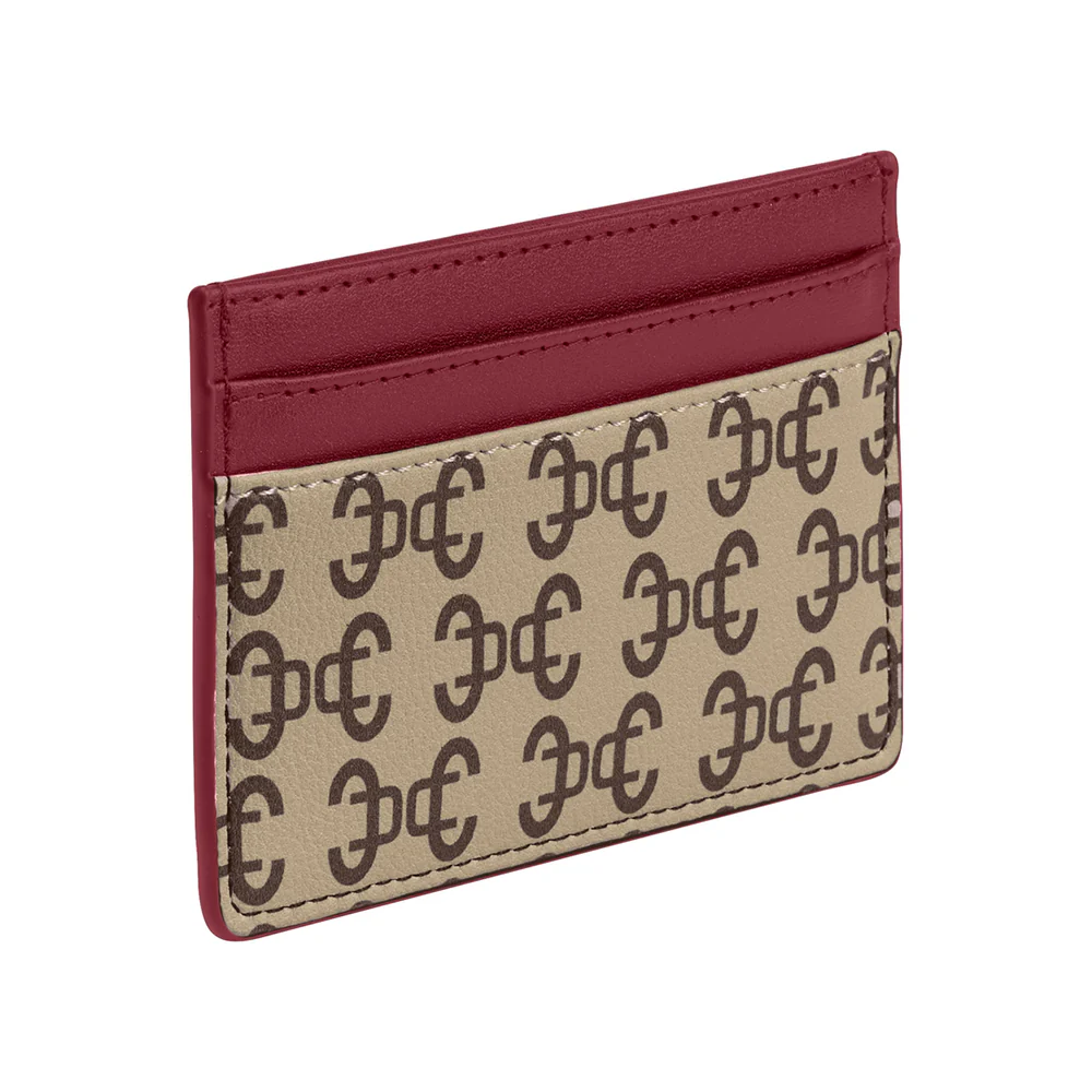 Cavalli Class - Cardholder, Burgundy & Logo Print - Image 2