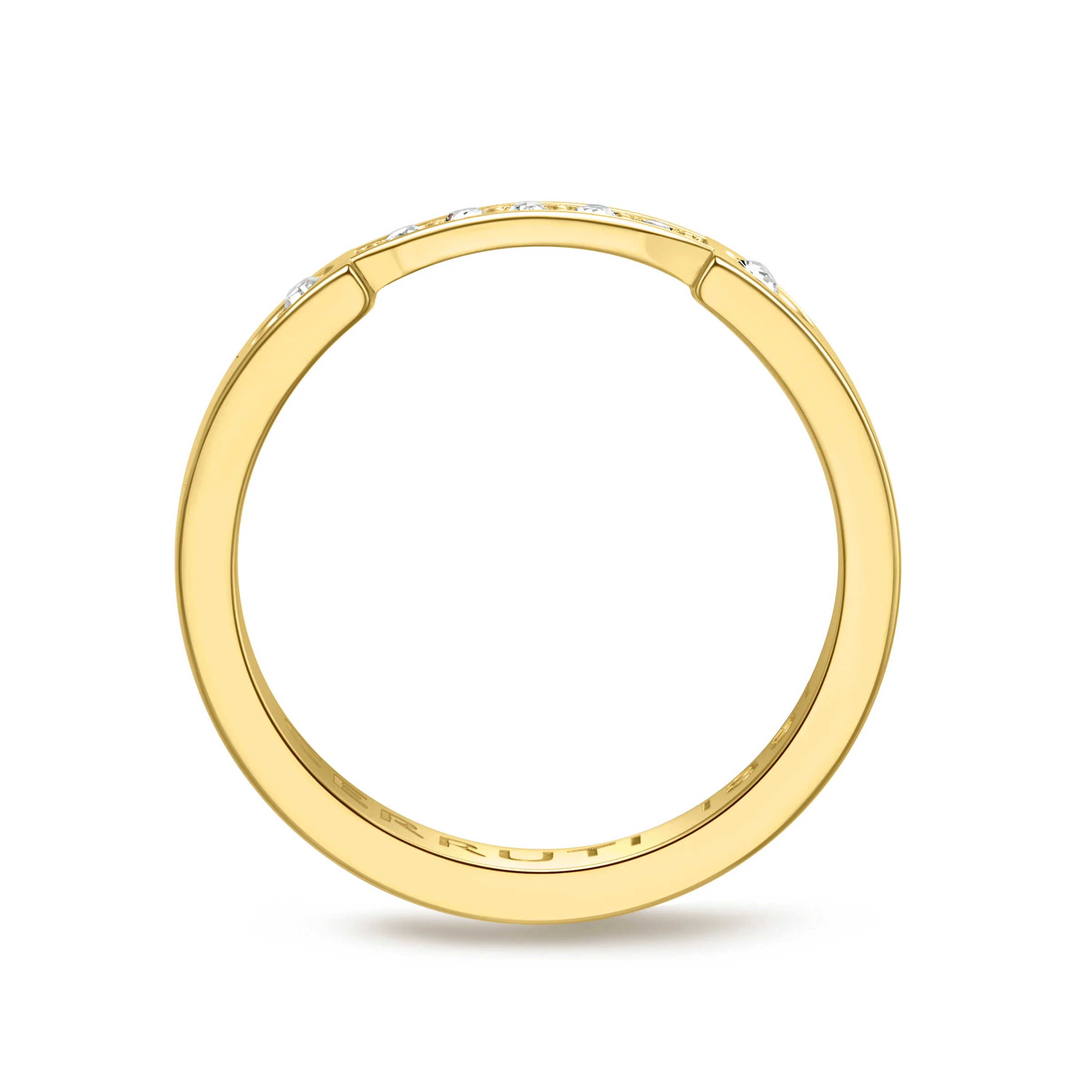 Cerruti 1881 Bridge Ladies Gold Plated Ring With Crystals - Image 3