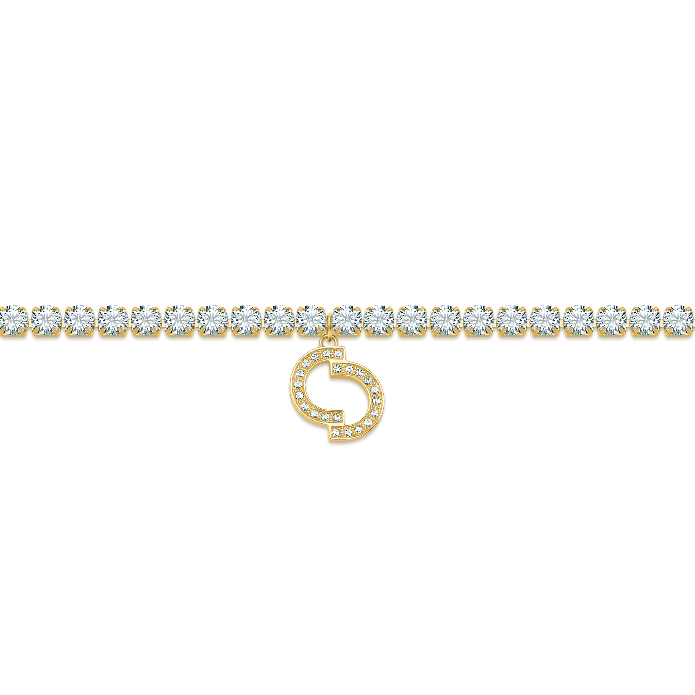 CERRUTI CLAUDIA GP CLEAR TENNIS DOUBLE C LOGO BRACELET - Image 2