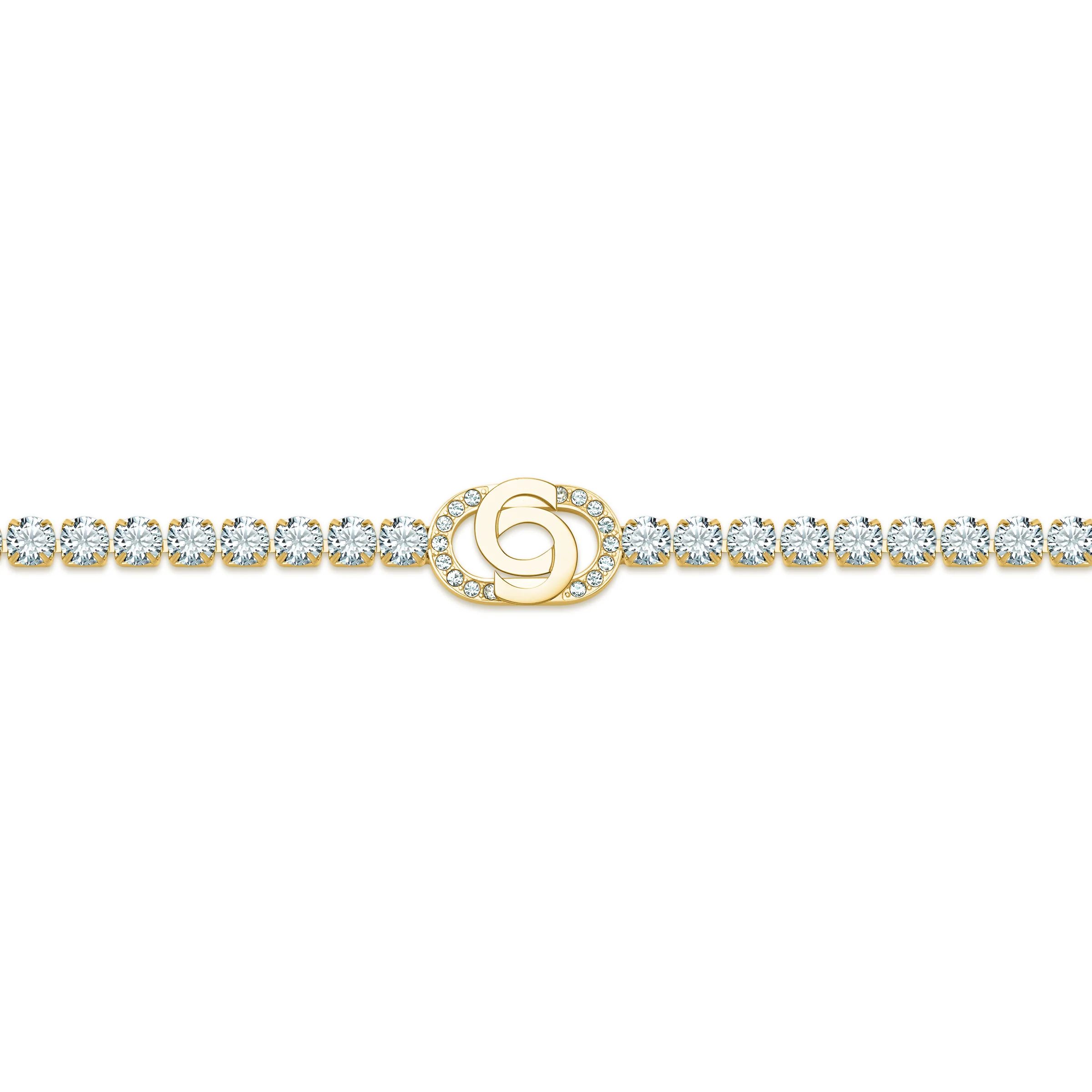 CERRUTI CLAUDIA GP CLEAR TENNIS DOUBLE C LOGO BRACELET - Image 2