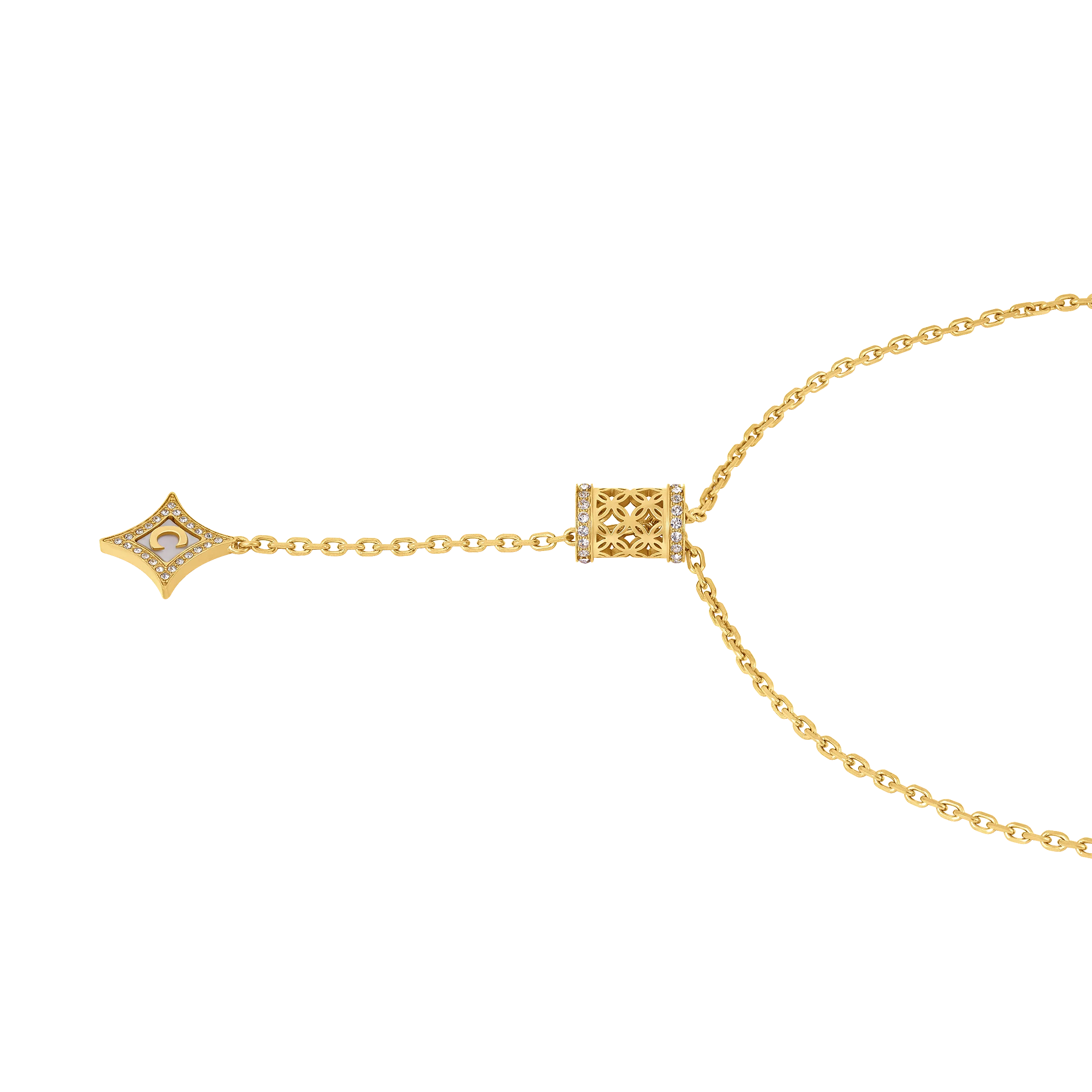 Cerruti Elettra Y-Type Gold Plated Necklace - Image 2