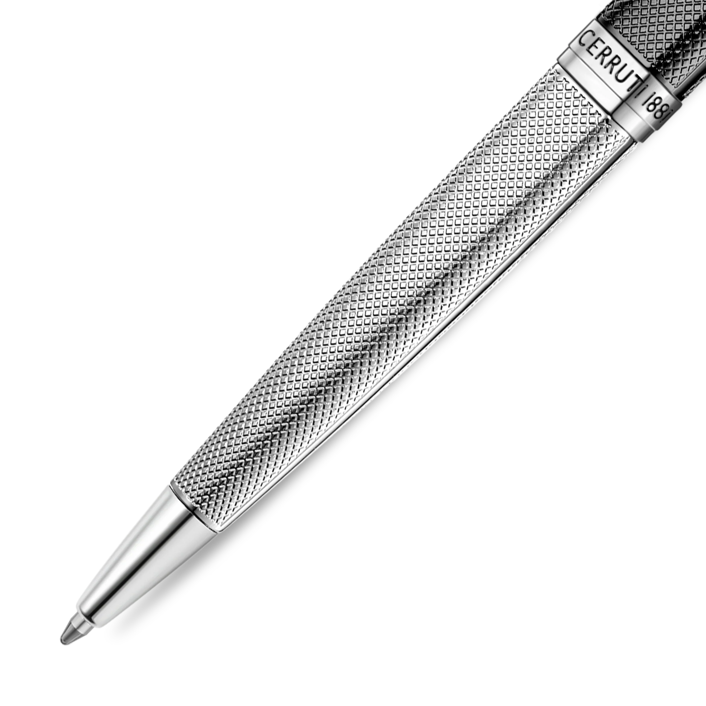 Cerruti Enzo Square Black & Stainless Steel Pen - Image 2