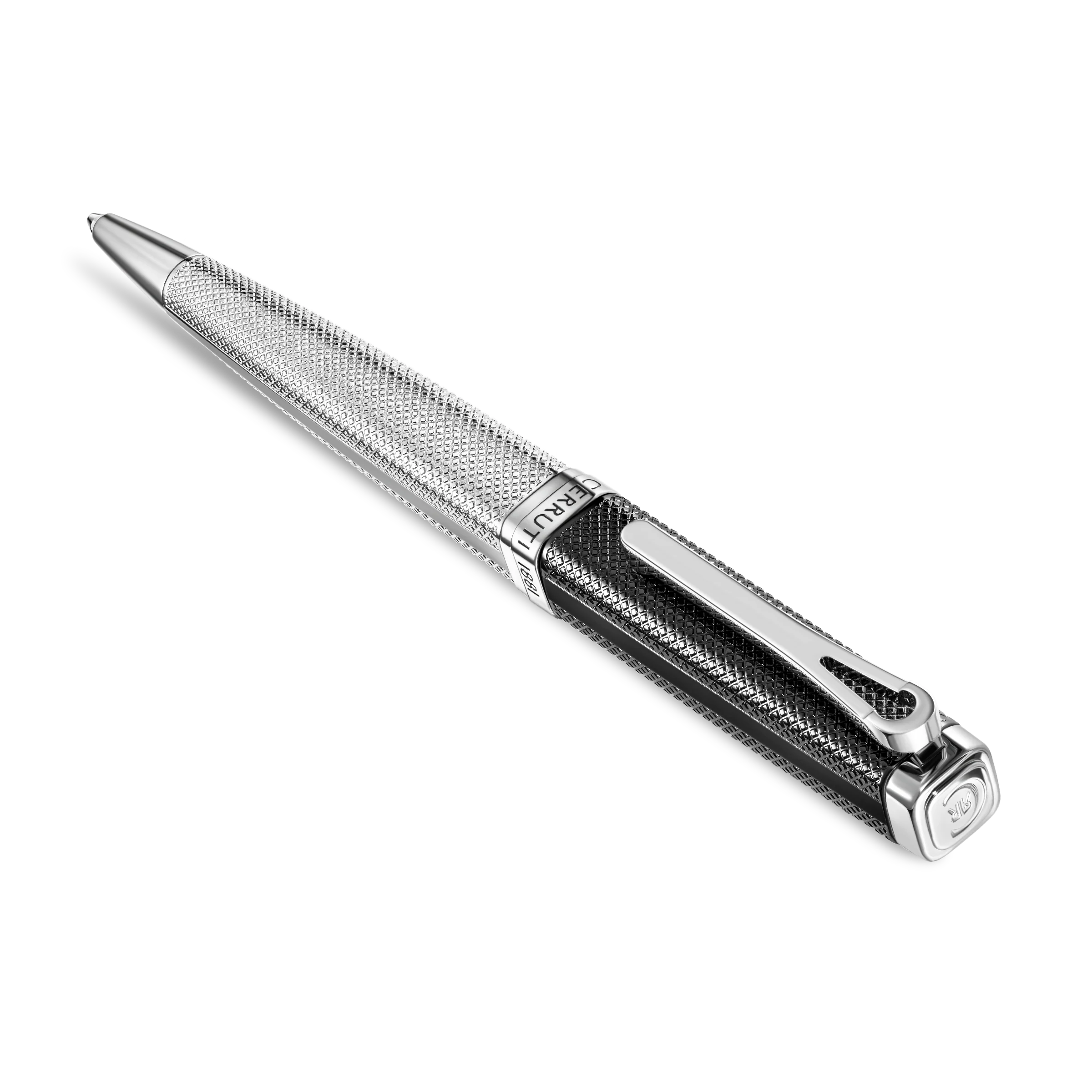 Cerruti Enzo Square Black & Stainless Steel Pen - Image 3