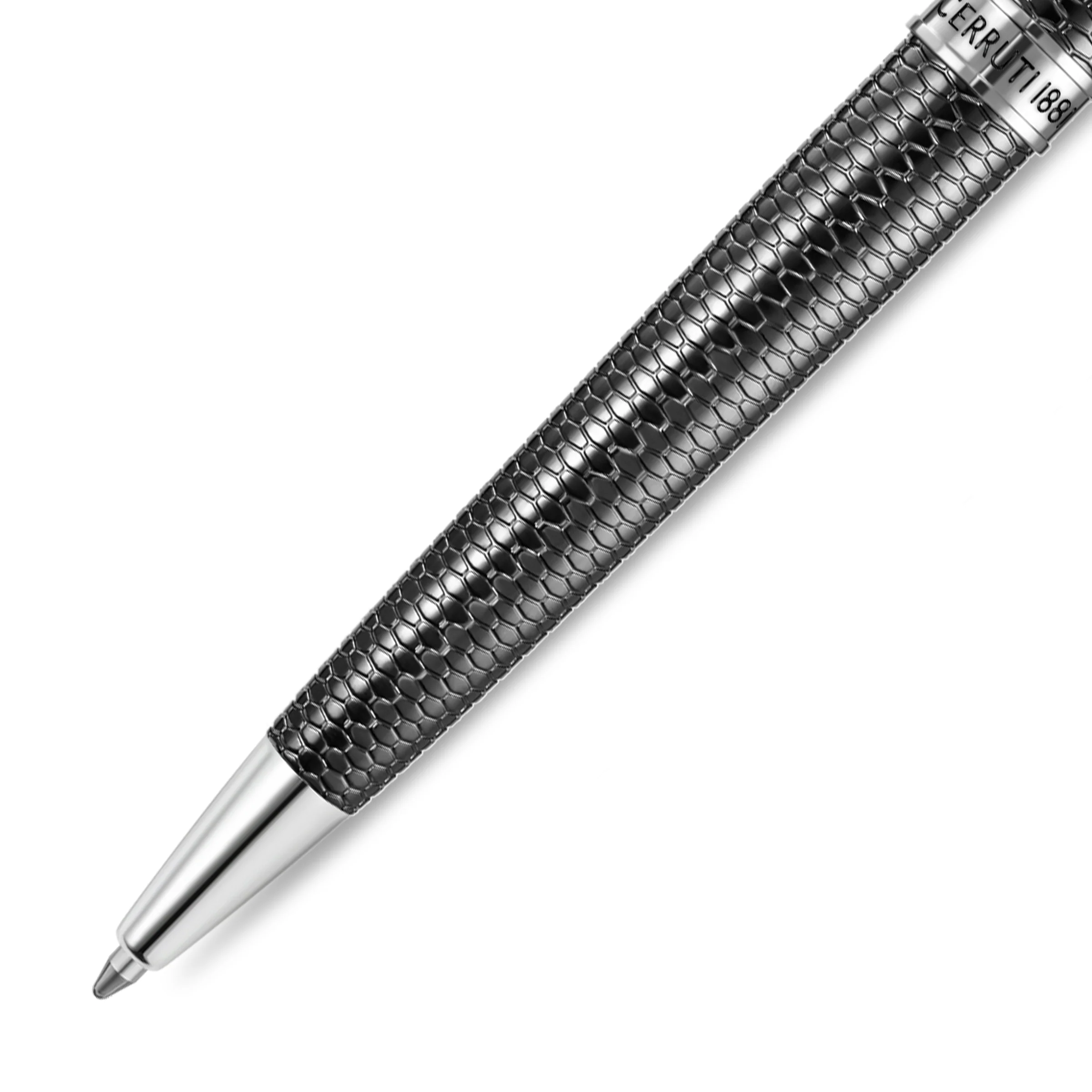 Cerruti Giovanni Black Lacquer Pen with Stainless Steel Trims - Image 2