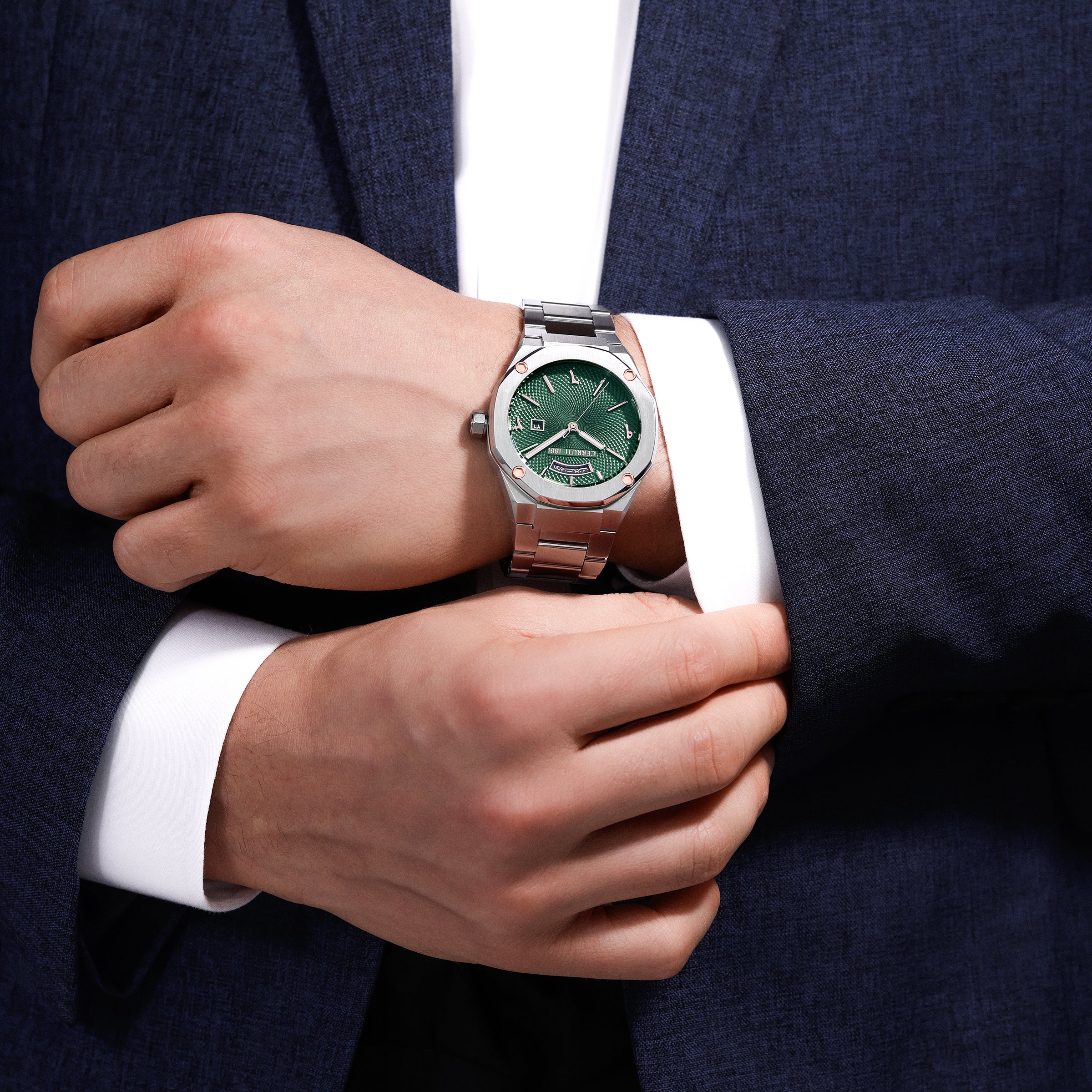 Cerruti Green Dial Stainless Steal Men's Watch - Image 3