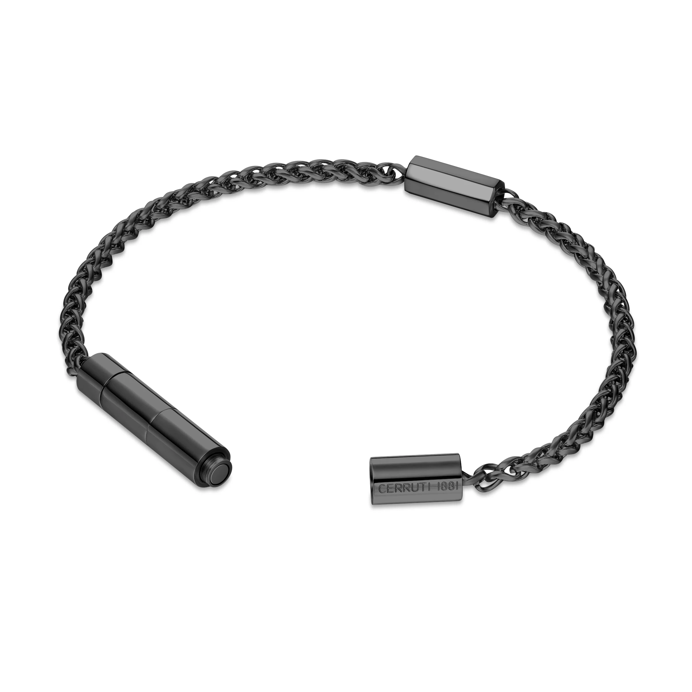 CERRUTI GUIDO SS IP BLACK WITH SMALL MOTIF CHAIN BRACELET - Image 3