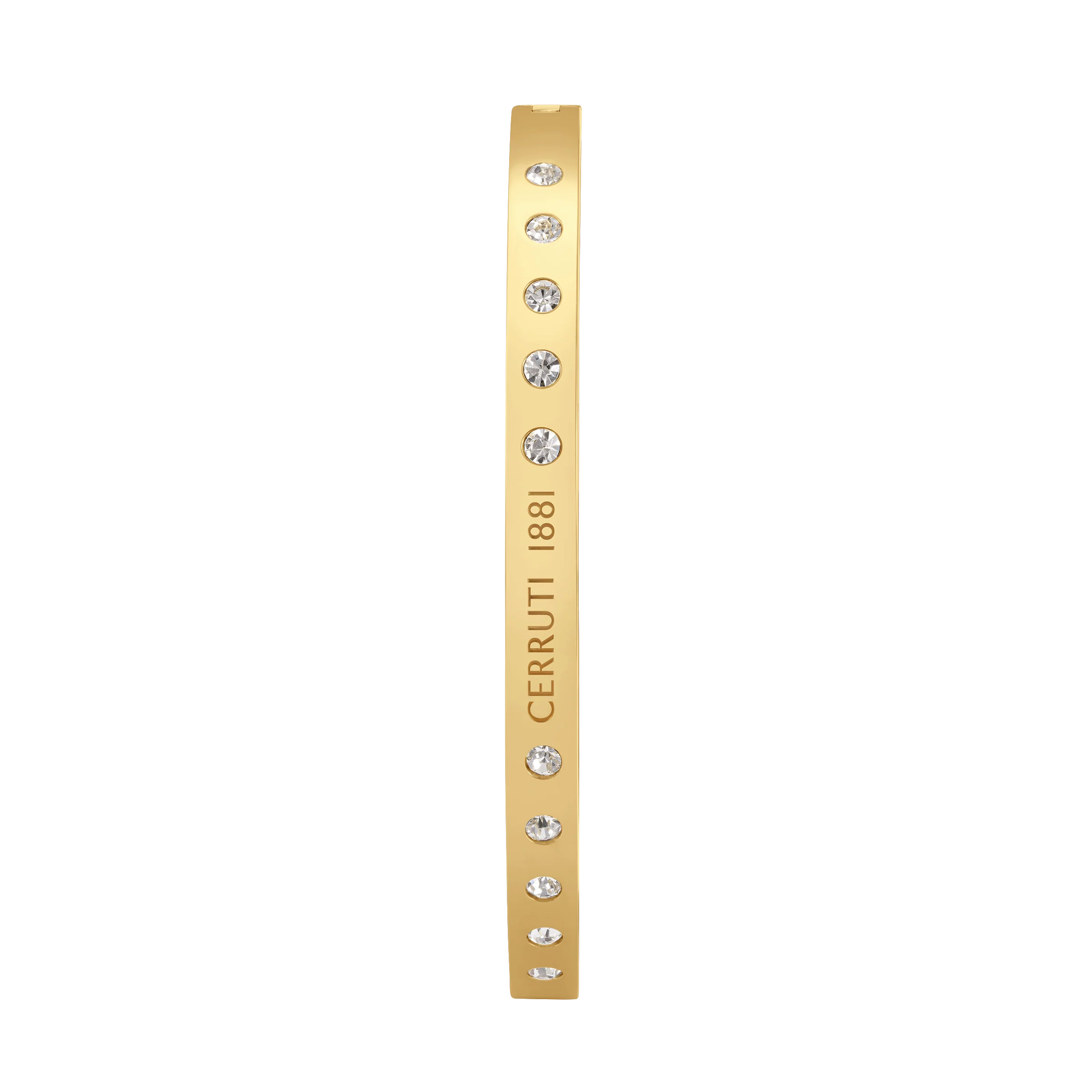 Cerruti Isadora Gold Plated Bangle with Central Cerruti Branding - Image 2