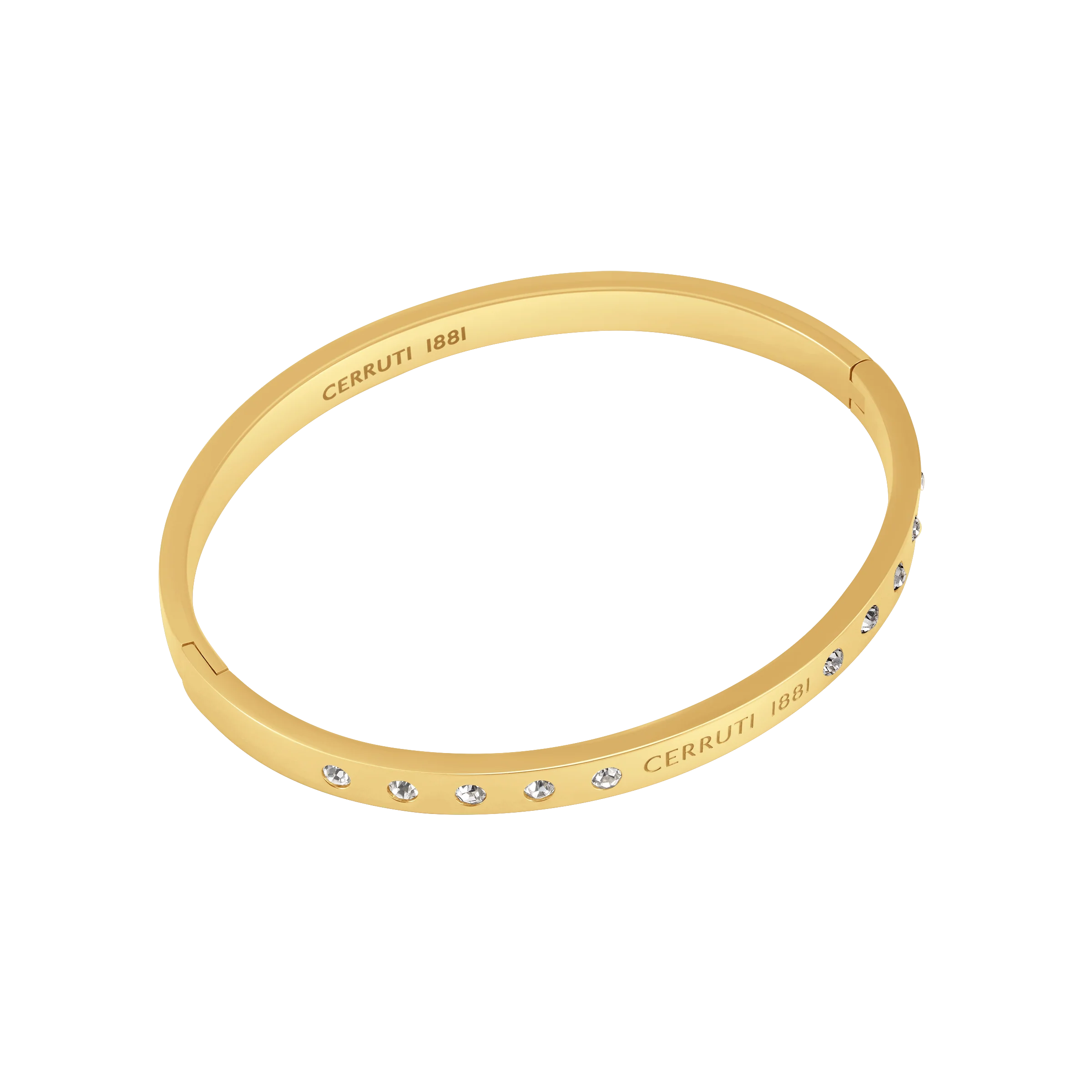 Cerruti Isadora Gold Plated Bangle with Central Cerruti Branding - Image 3
