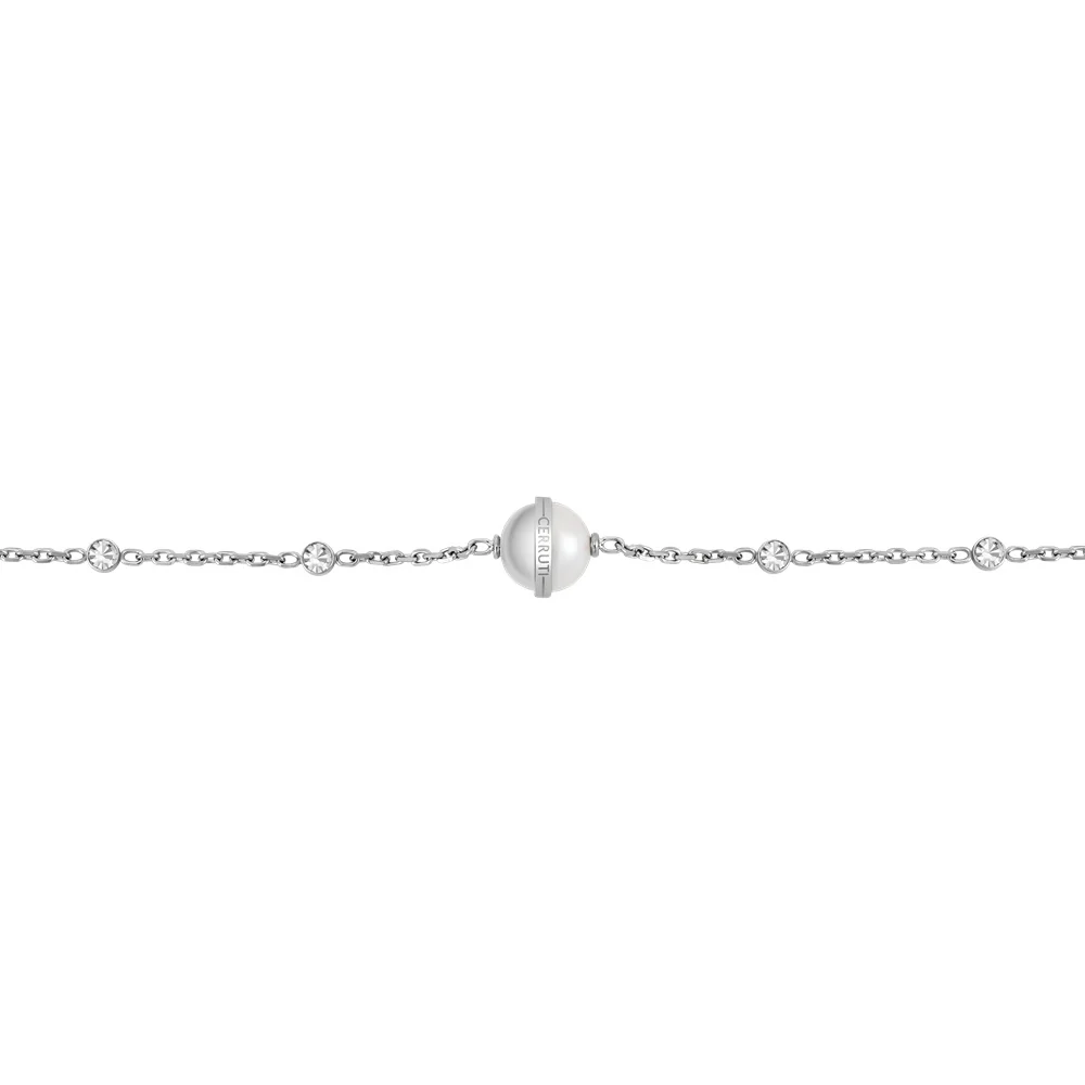 Cerruti Luciana Stainless Steel Bracelet with Center Round Motif - Image 3