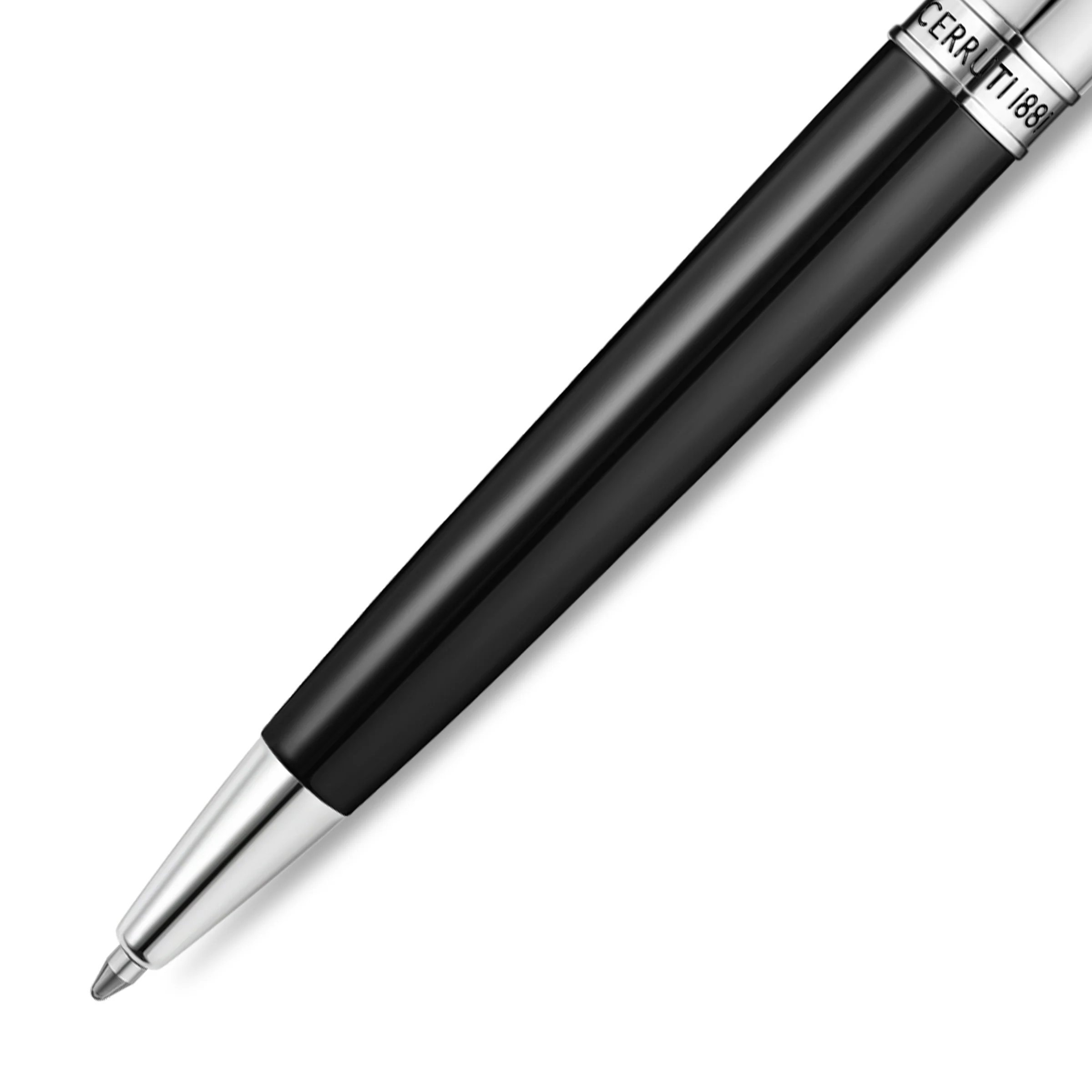 Cerruti Marco Black Enamel & Stainless Steel Pen - Image 2