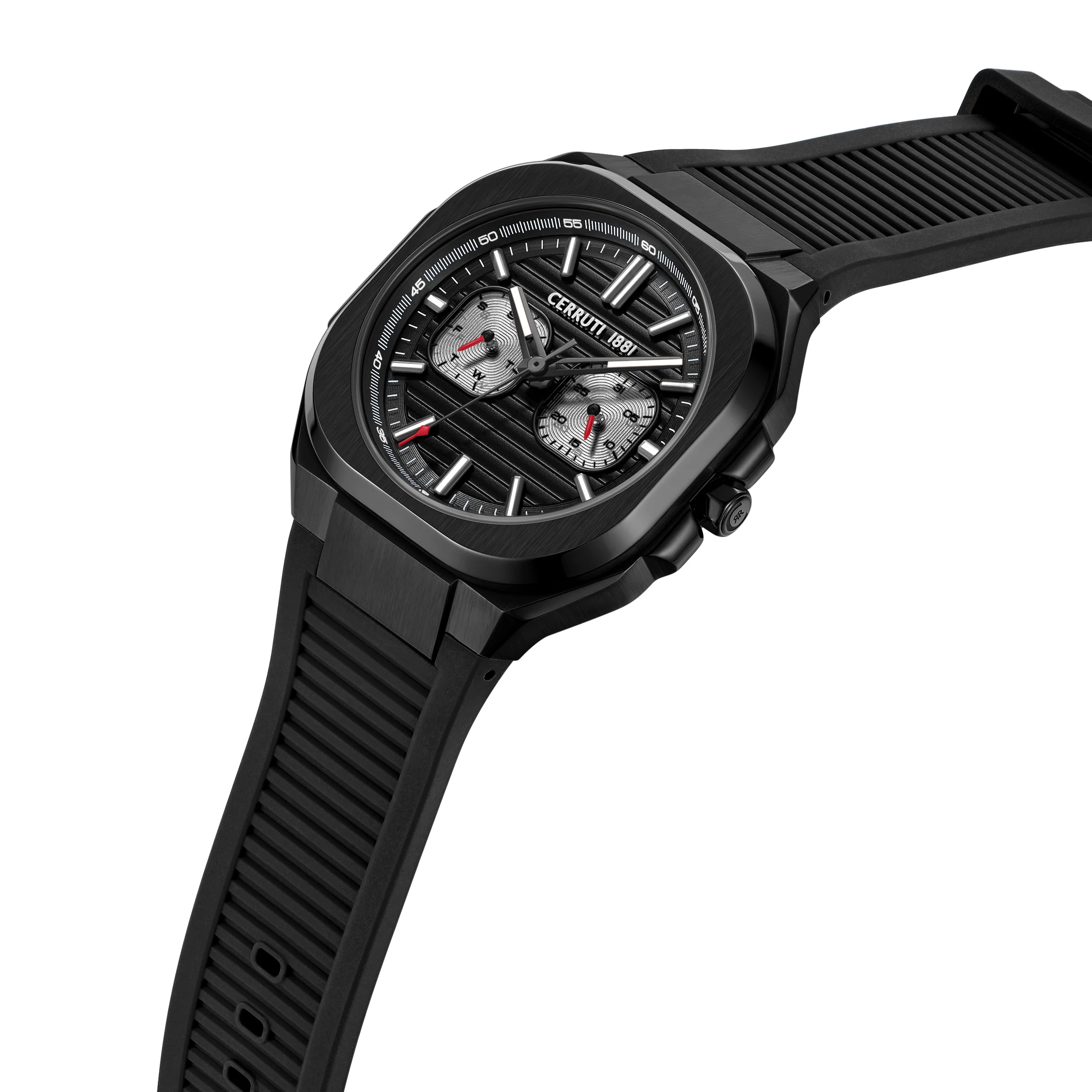 Cerruti Men’s Black Watch with Black Dial & Black Strap - Image 2