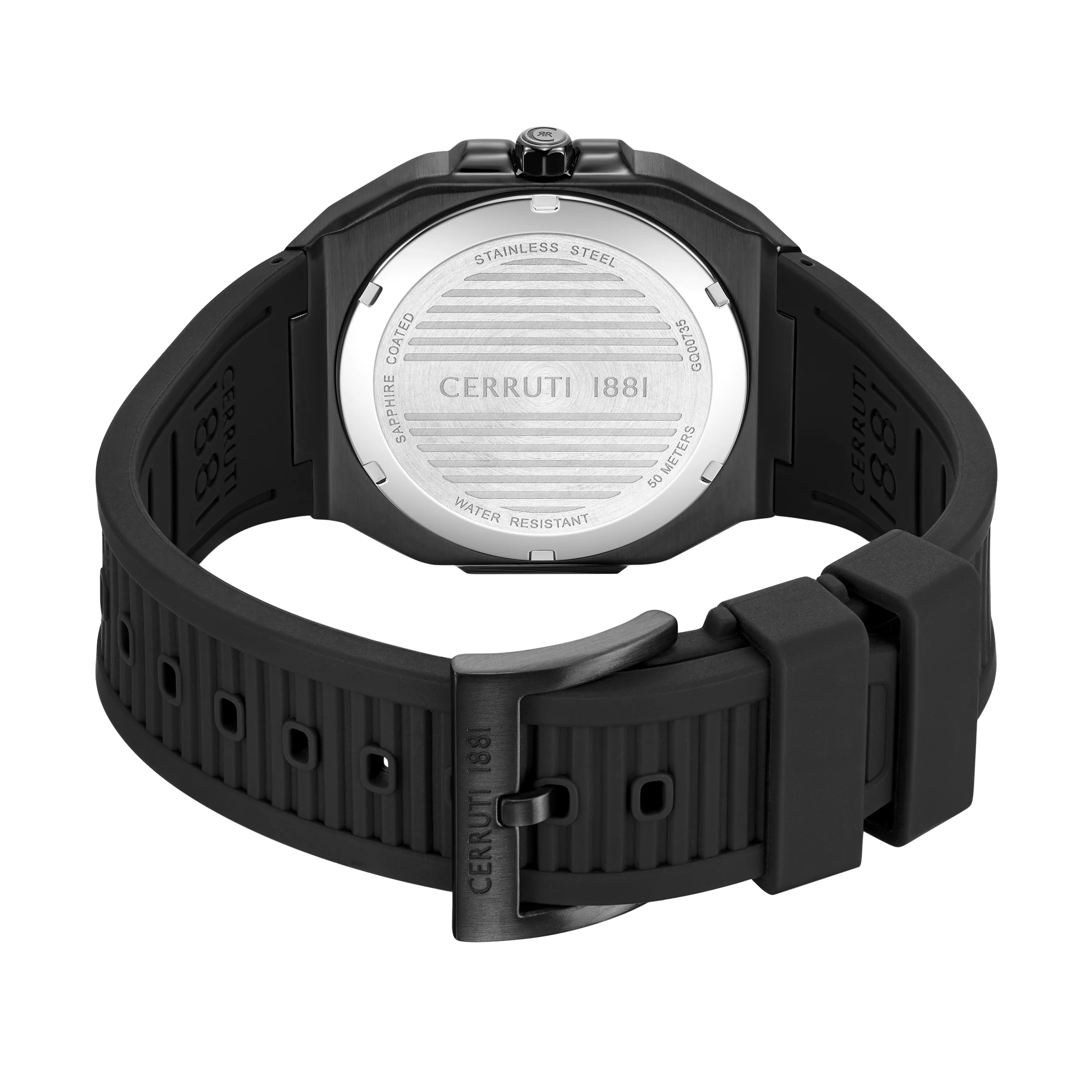 Cerruti Men’s Black Watch with Black Dial & Black Strap - Image 4