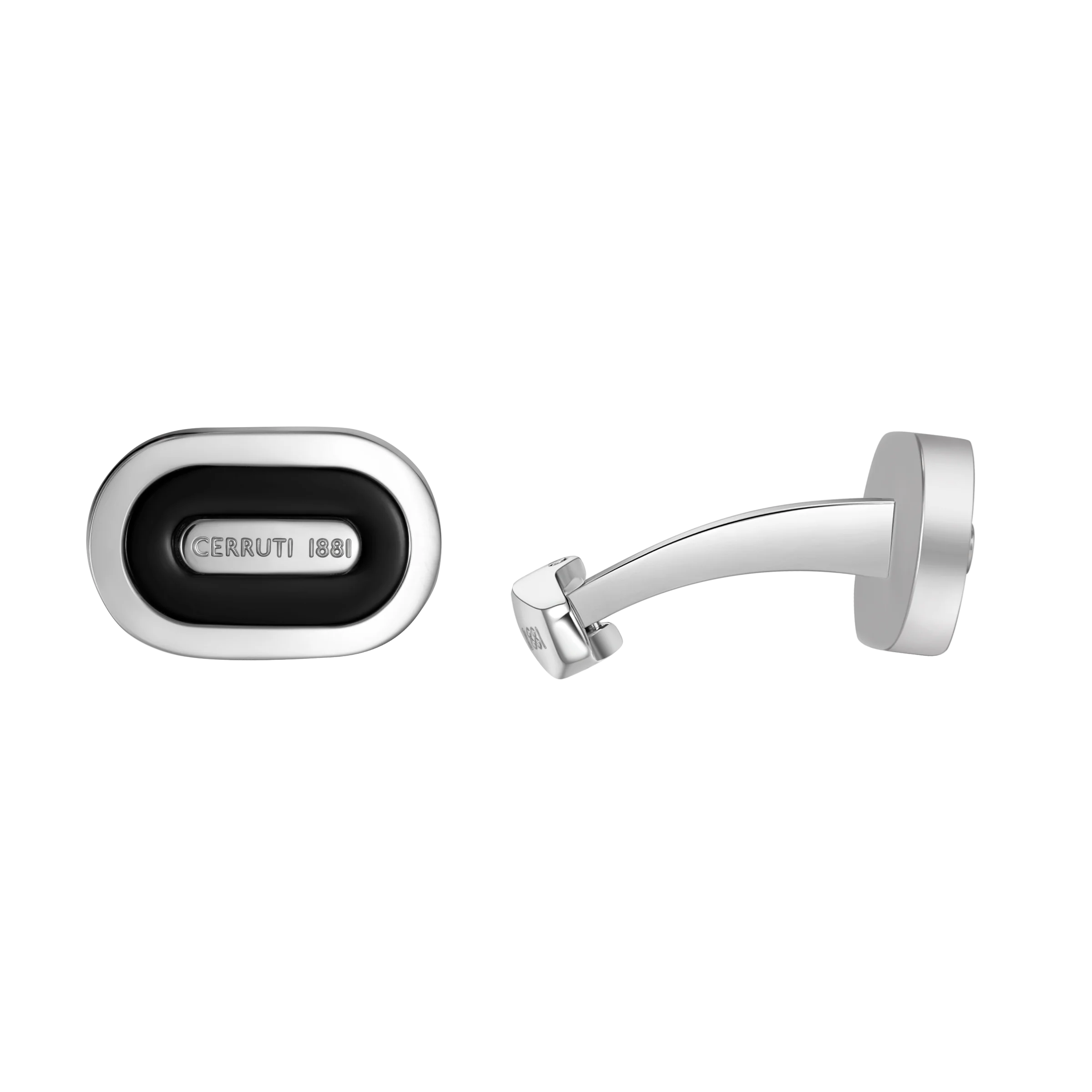 Cerruti Nicola Black Lacquer Branding logo Cufflink - Image 3