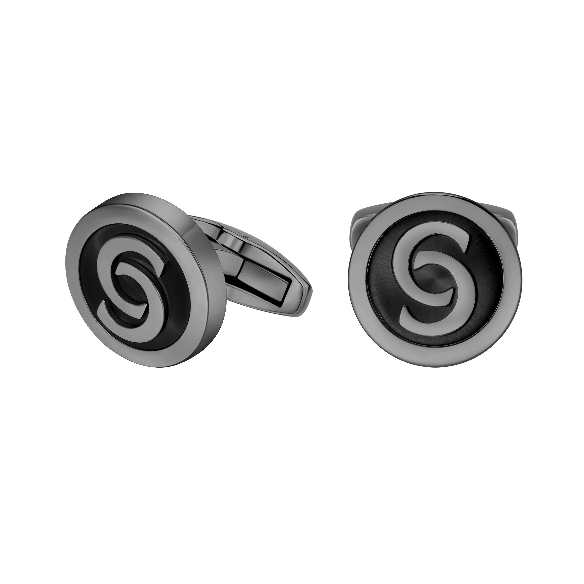 Cerruti Orlando Gun With Black Lacquer Double Cufflink - Image 2