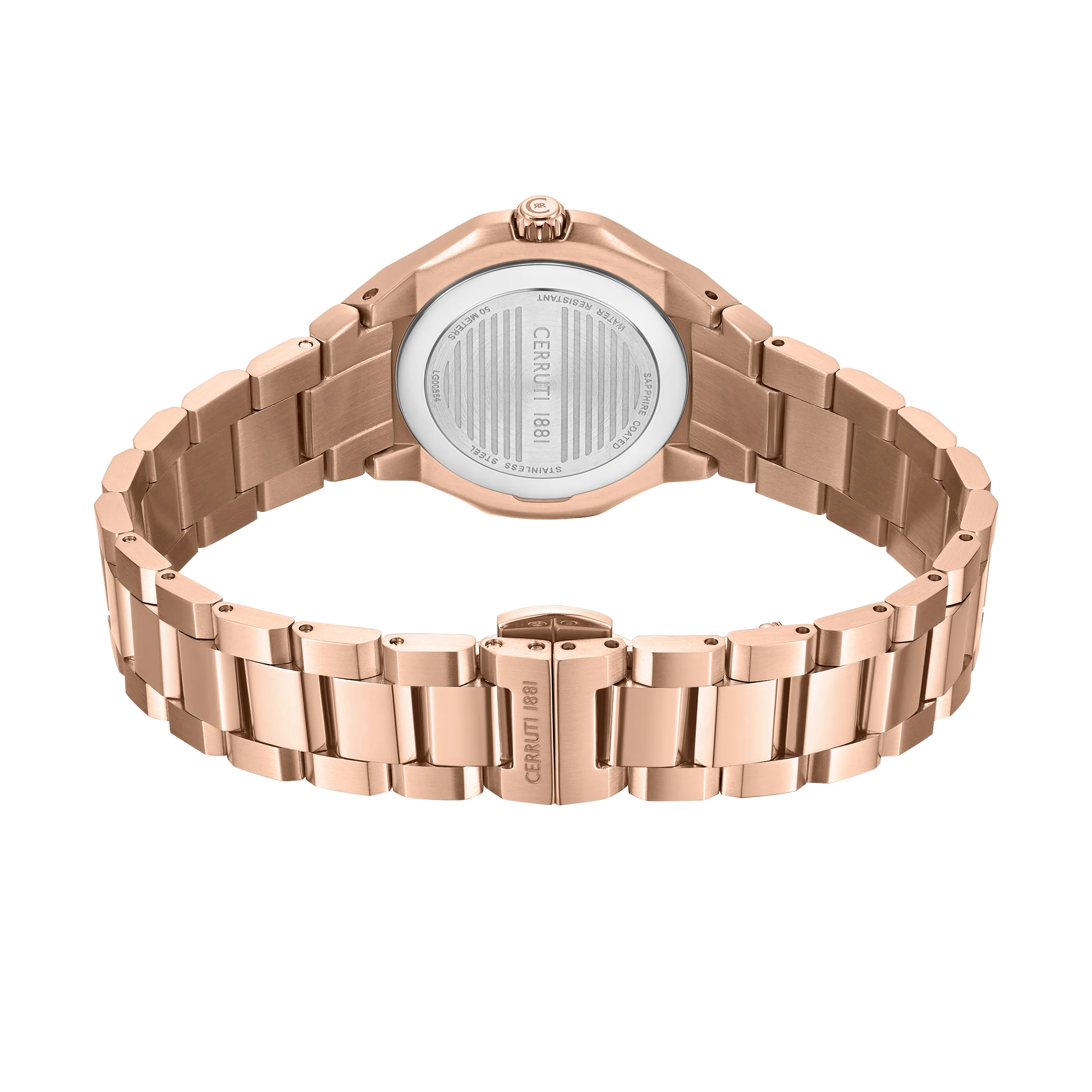Cerruti Women's Rose Gold Watch with Green Dial & Rose Gold Bracelet - Image 4