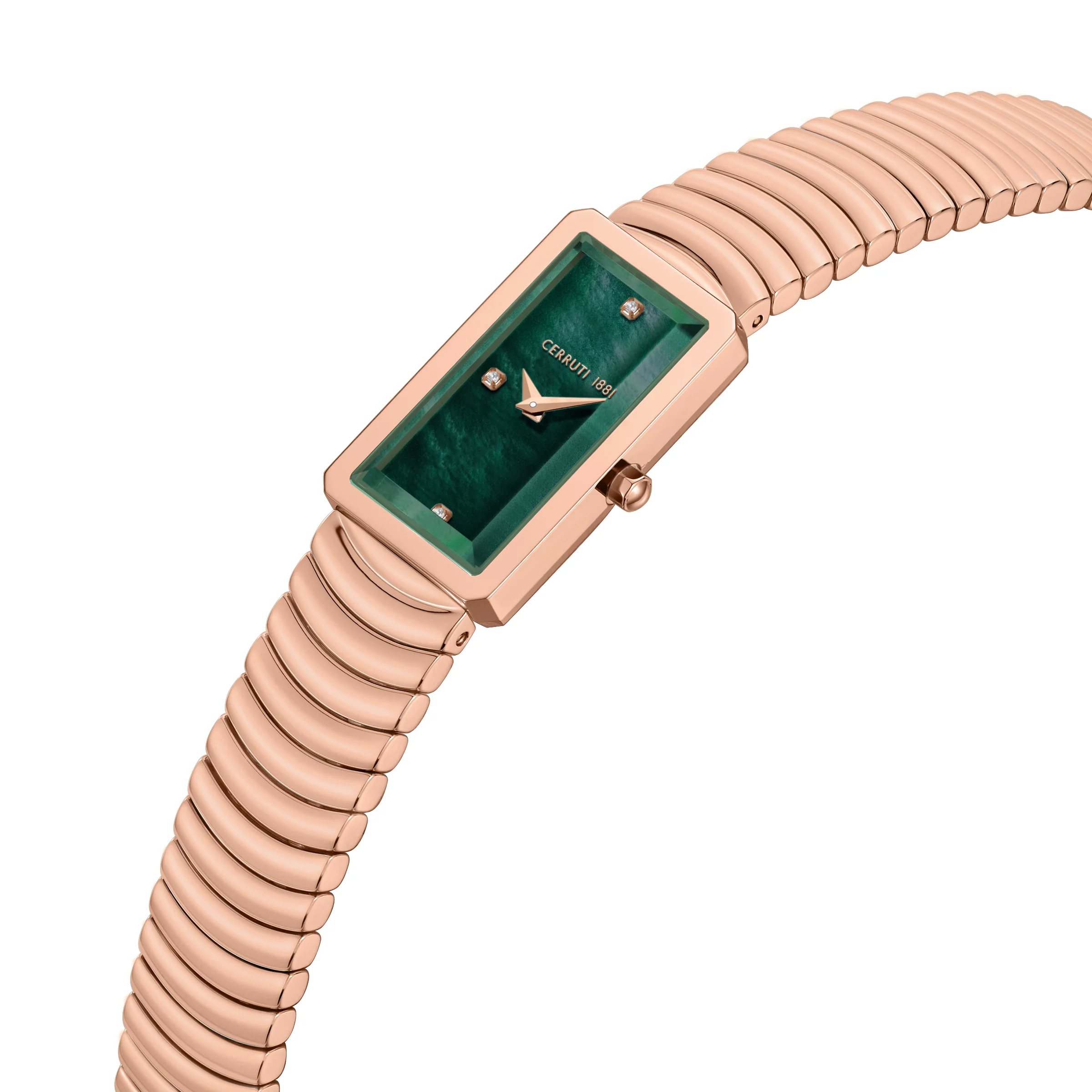 Cerruti Women's Rose Gold Watch with Green Dial & Rose Gold Bracelet - Image 2