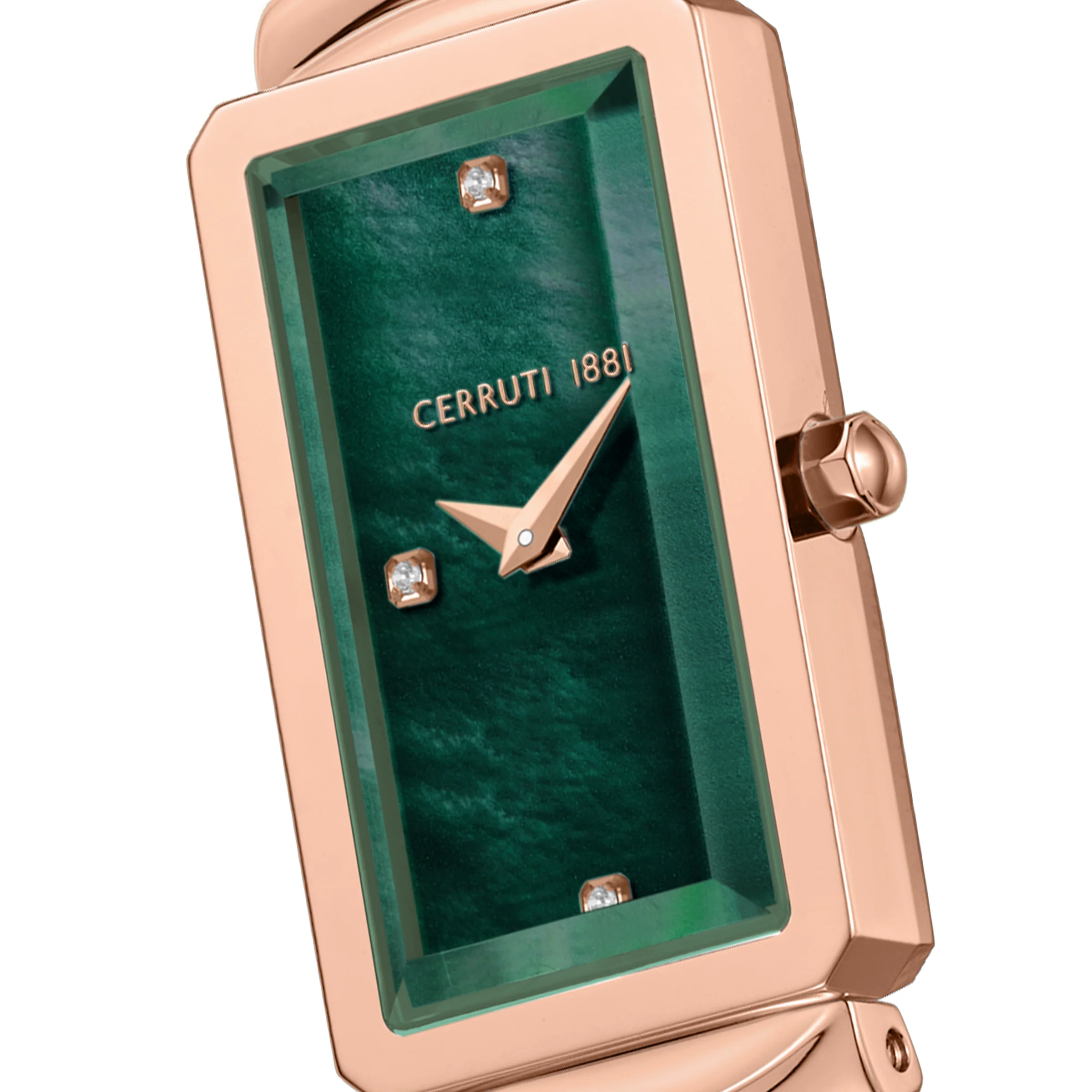 Cerruti Women's Rose Gold Watch with Green Dial & Rose Gold Bracelet - Image 3