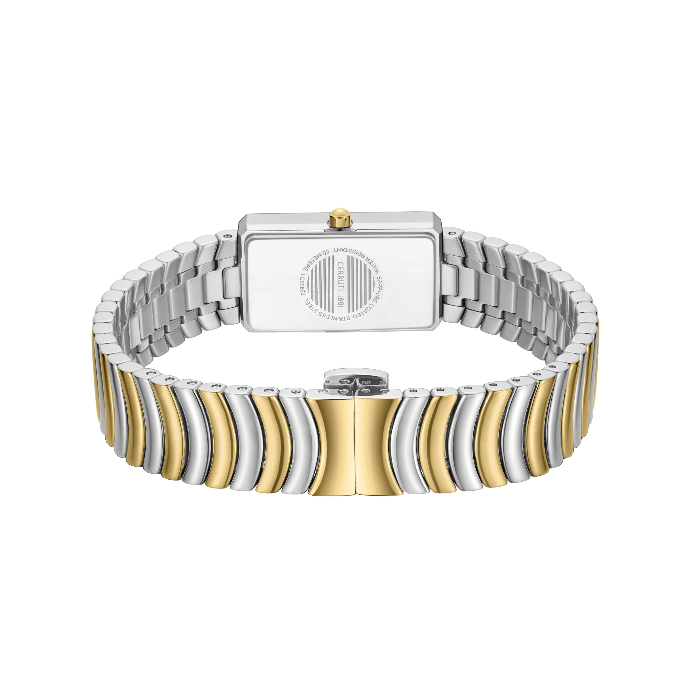 Cerruti Women's Stainless Steel & Gold Plated Watch with White Dial - Image 4
