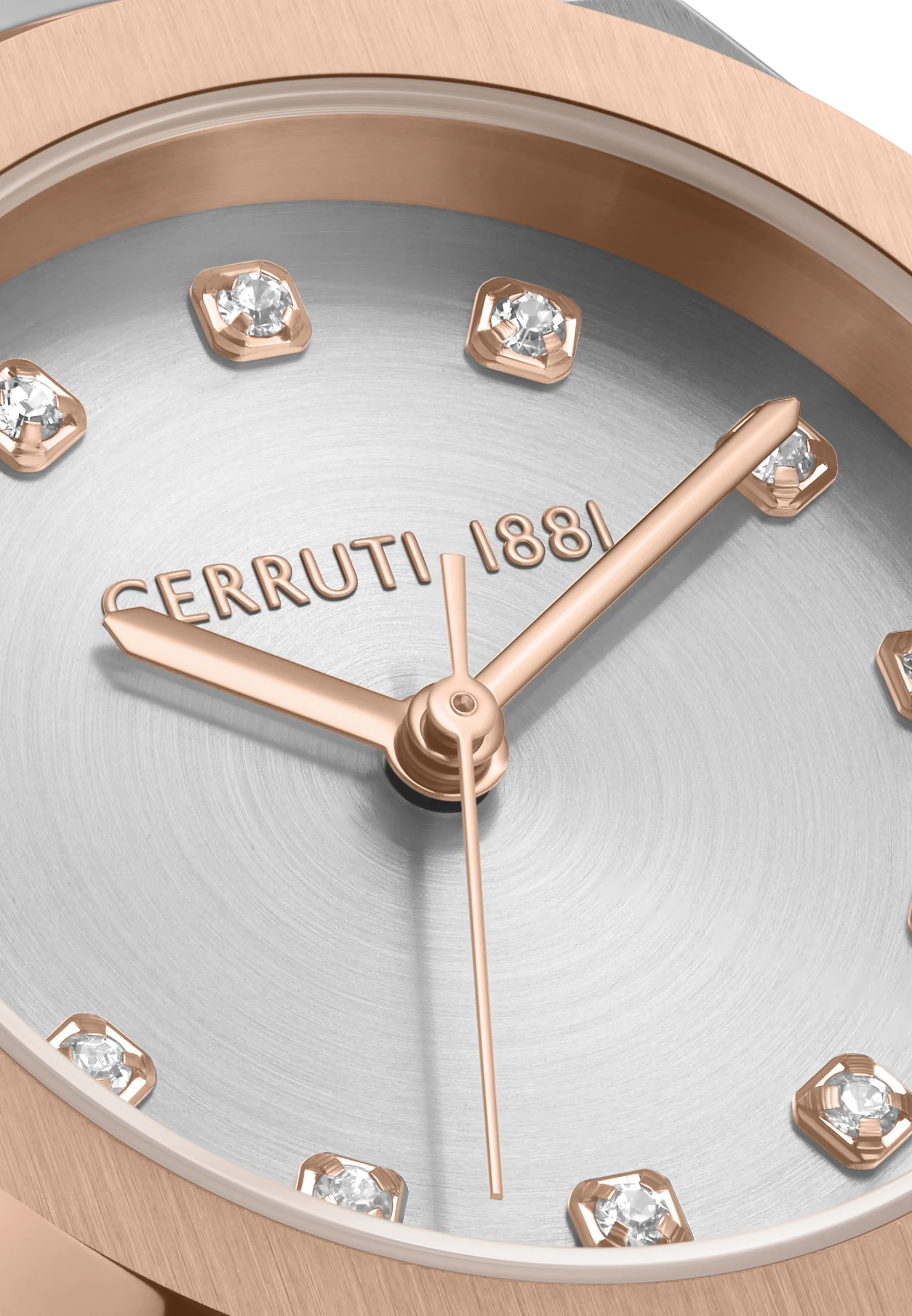 Cerruti Women's Stainless Steel & Rose Gold Watch with White Dial - Image 2