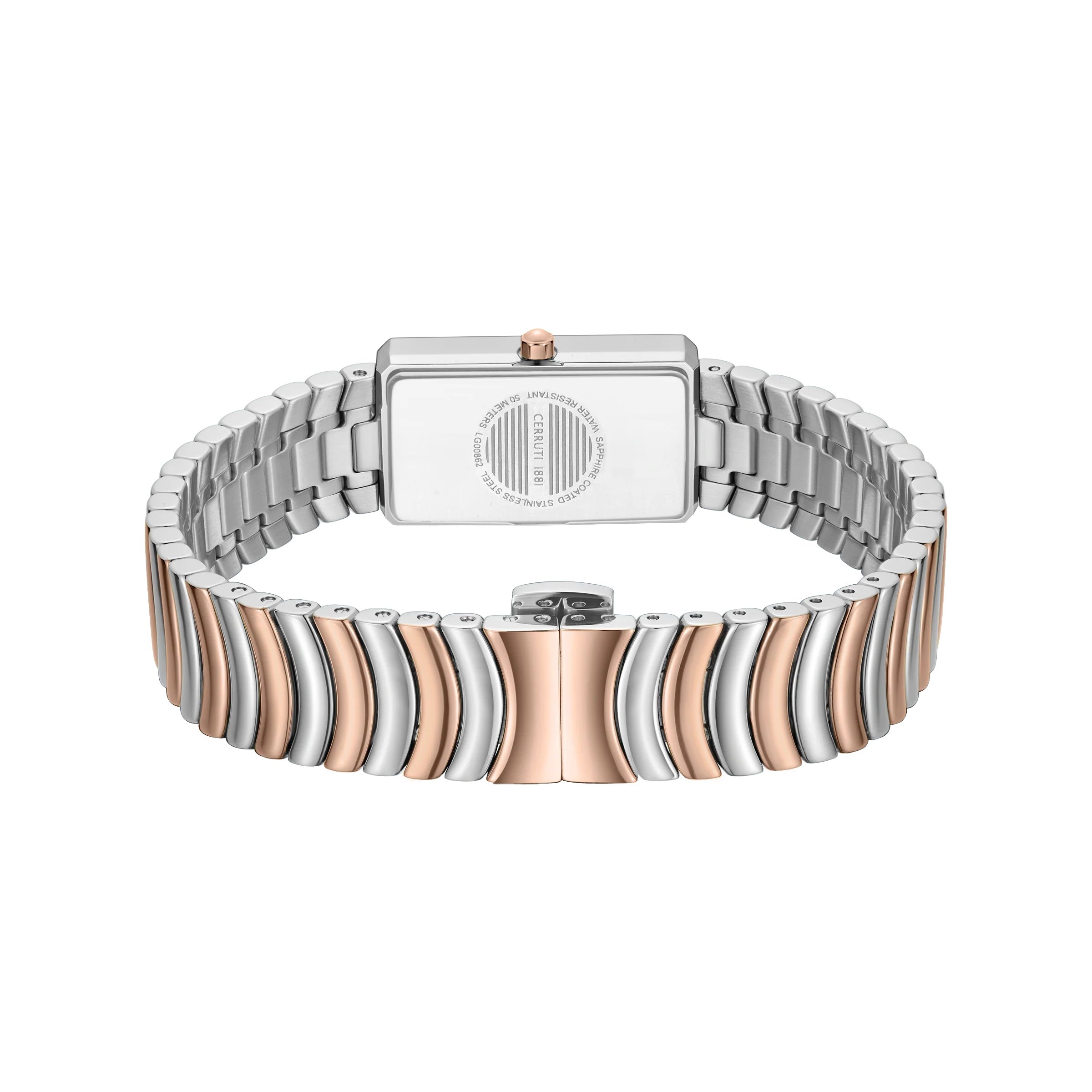 Cerruti Women's Stainless Steel & Rose Gold Watch with White Dial - Image 4