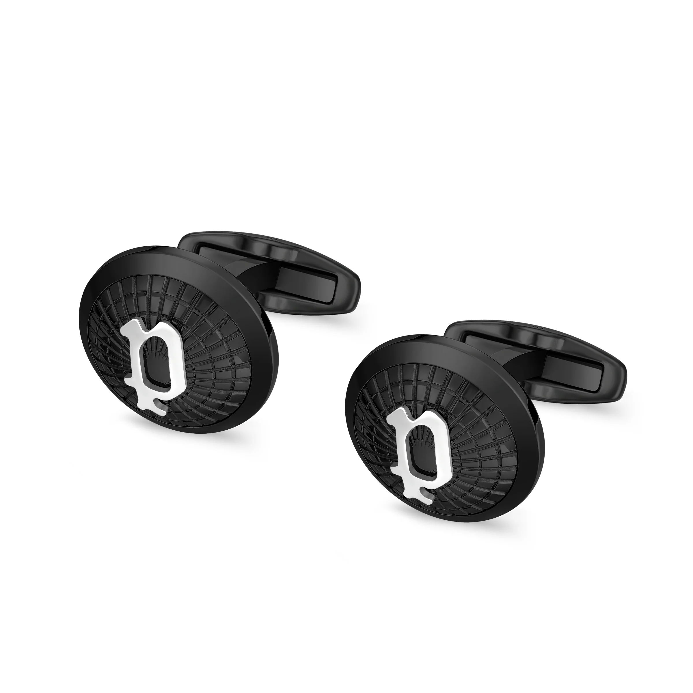 DECODE IPBLACK SS P LOGO TEXTURED CUFFLINKS - Image 2