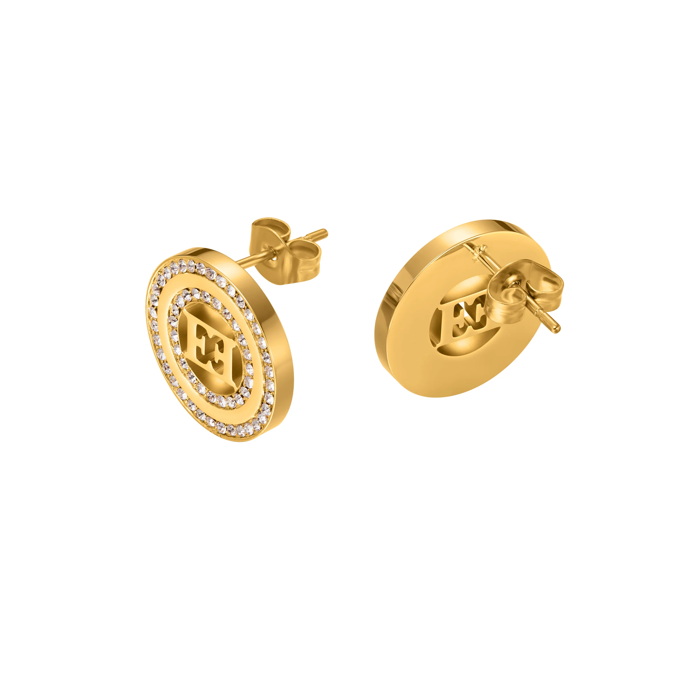EA ALICE ROUND RING CNT ESCADA LOGO EARRING - Image 3